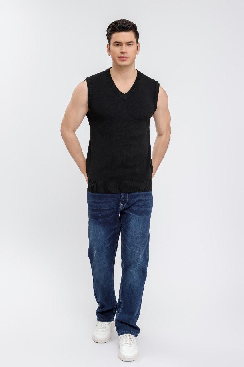 Sweater Hombre Sin Manga Cuello V Excelente Calidad 7196-0