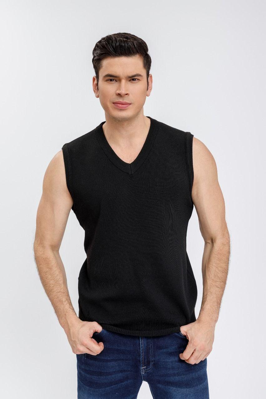 Sweater Hombre Sin Manga Cuello V Excelente Calidad 7196-1
