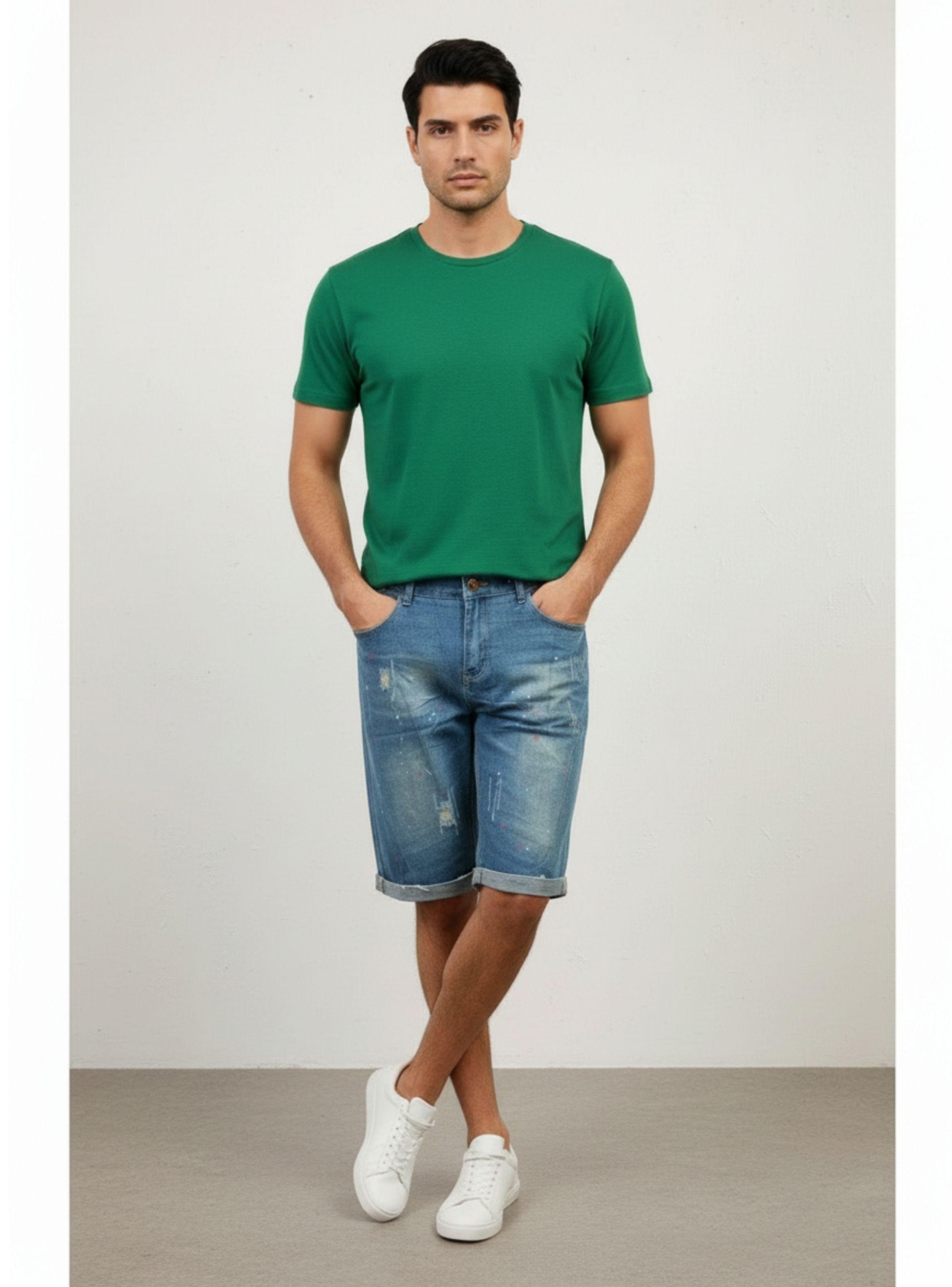 Short Bermuda Jeans Hombre Casual Urbano Tendencia A2056-2