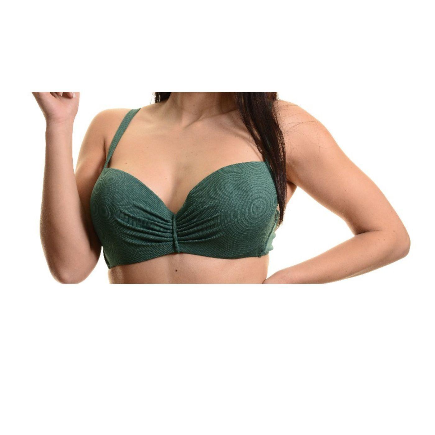 Traje de Baño Mujer Acanalado Bikini Tiro Alto 8334-2
