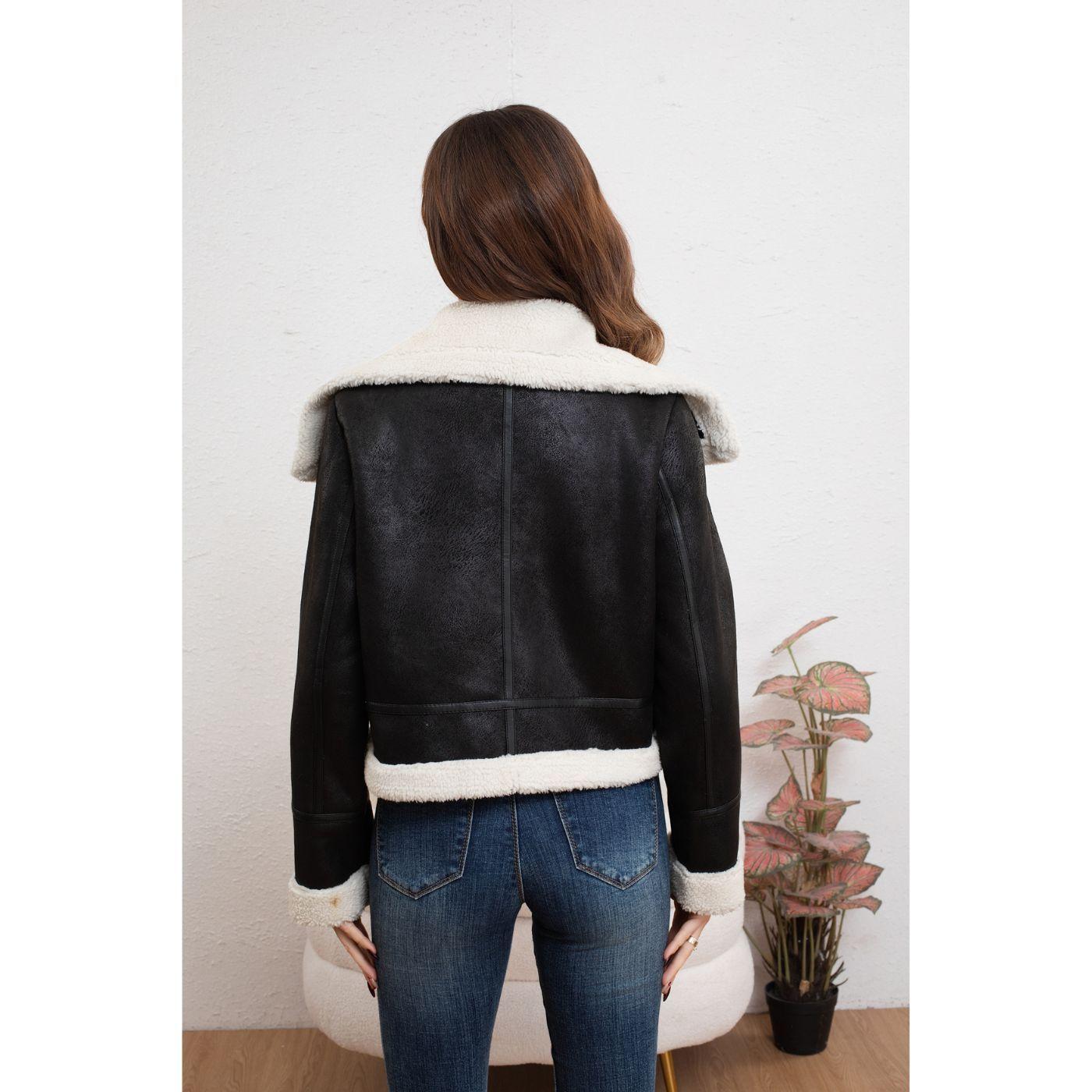 Chaqueta Mujer Tipo Piloto Cruzada Botones Forro Interior Chiporro 7043-3