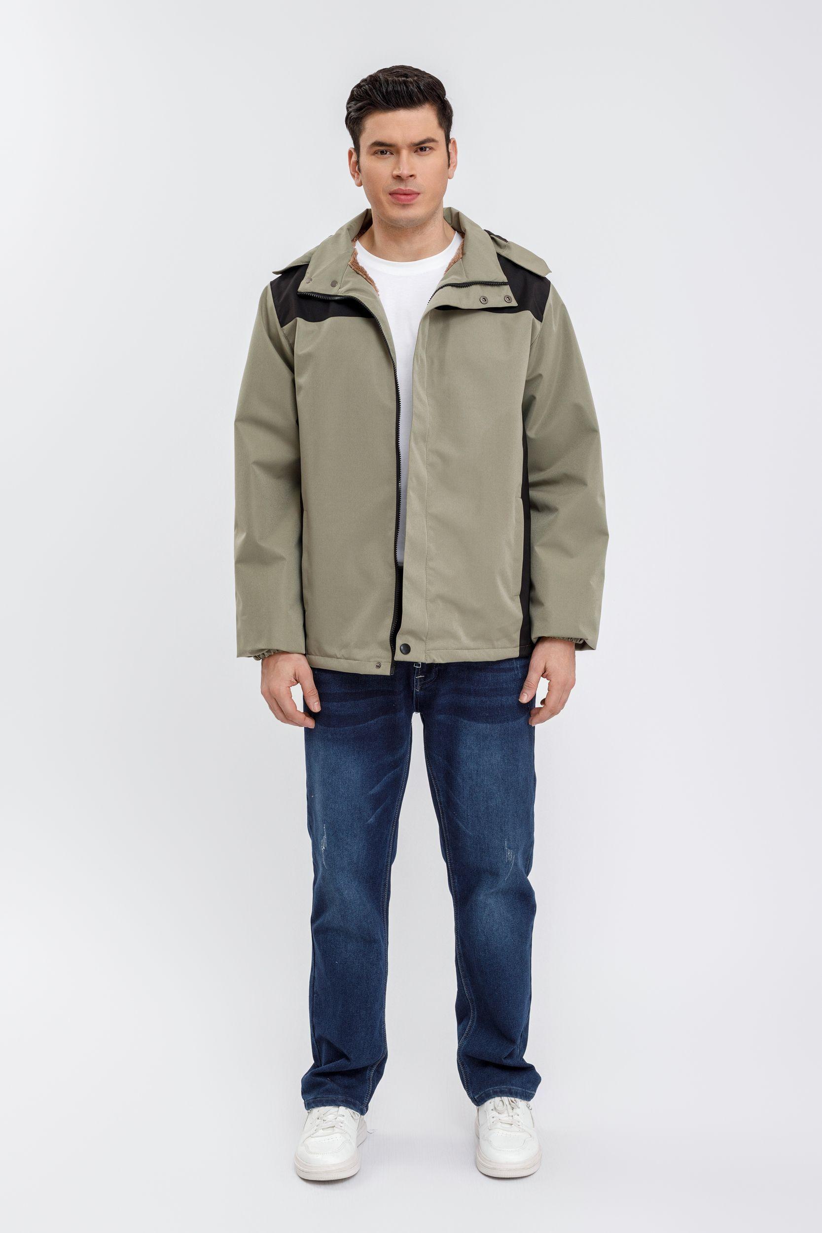 Chaqueta Impermeable Hombre Forro Interior Piel Capucha 0002-1