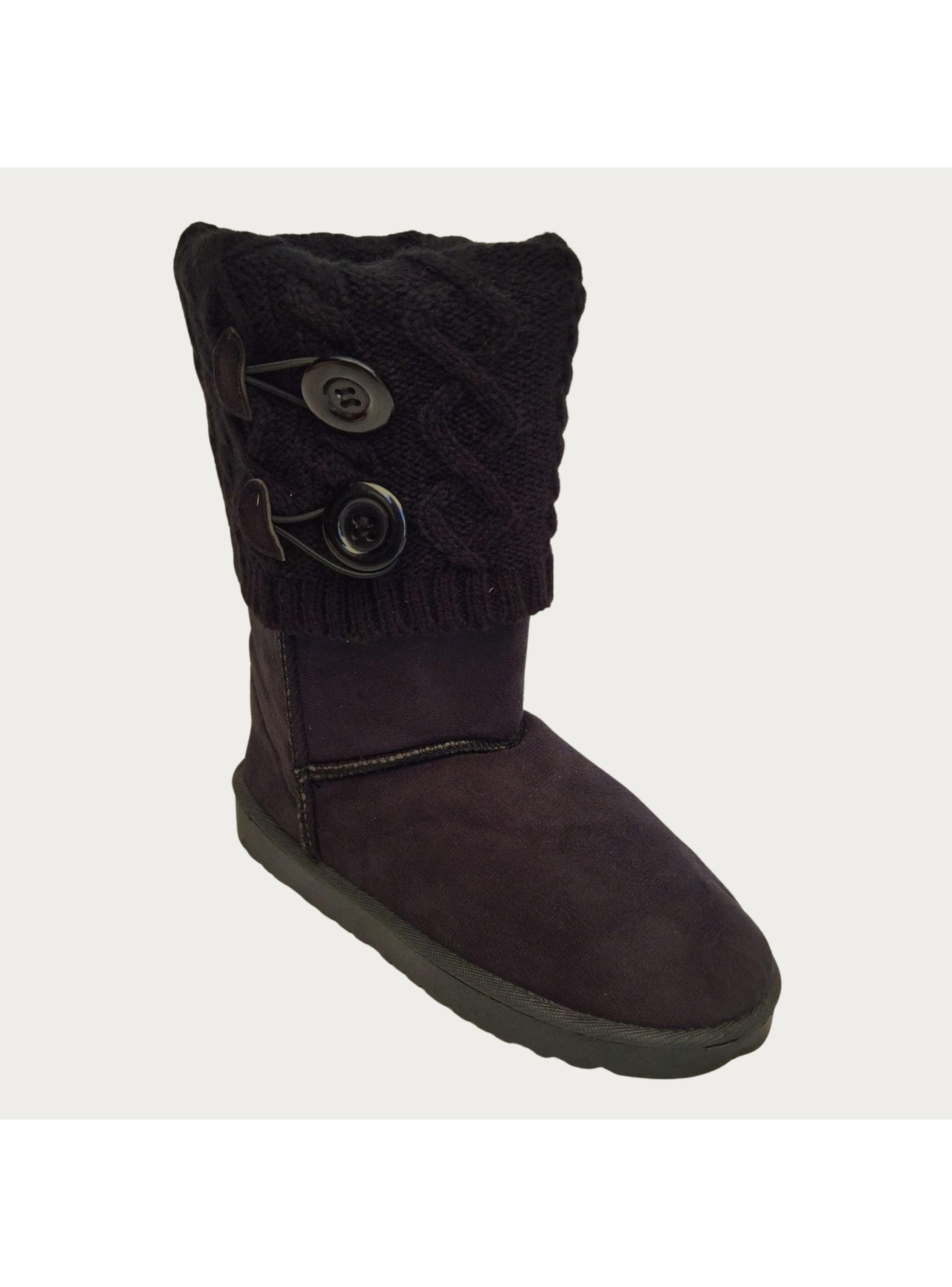 Botas Larga Mujer Forro Interior Chiporro Con Botones 5186-0