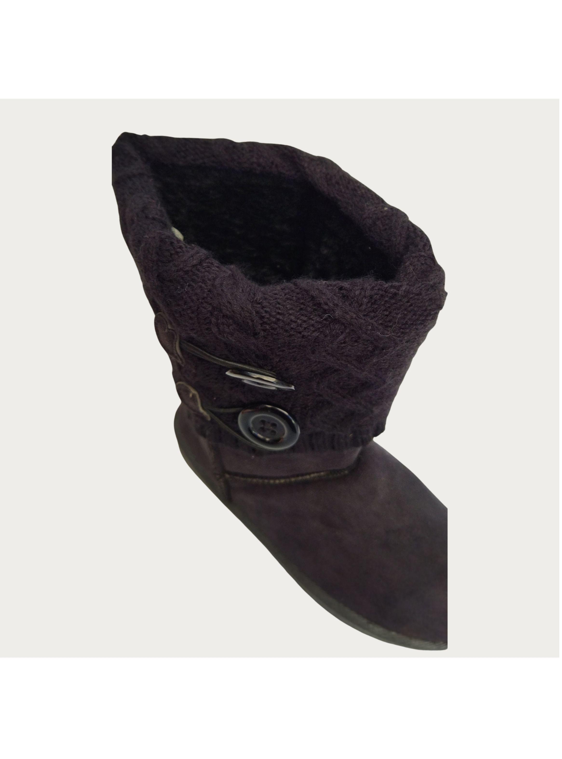 Botas Larga Mujer Forro Interior Chiporro Con Botones 5186-1