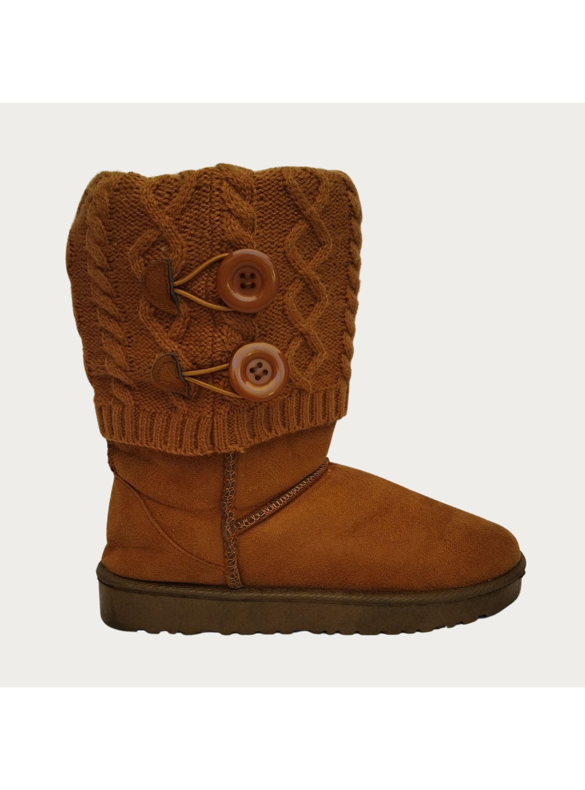 Botas Larga Mujer Forro Interior Chiporro Con Botones 5186-0