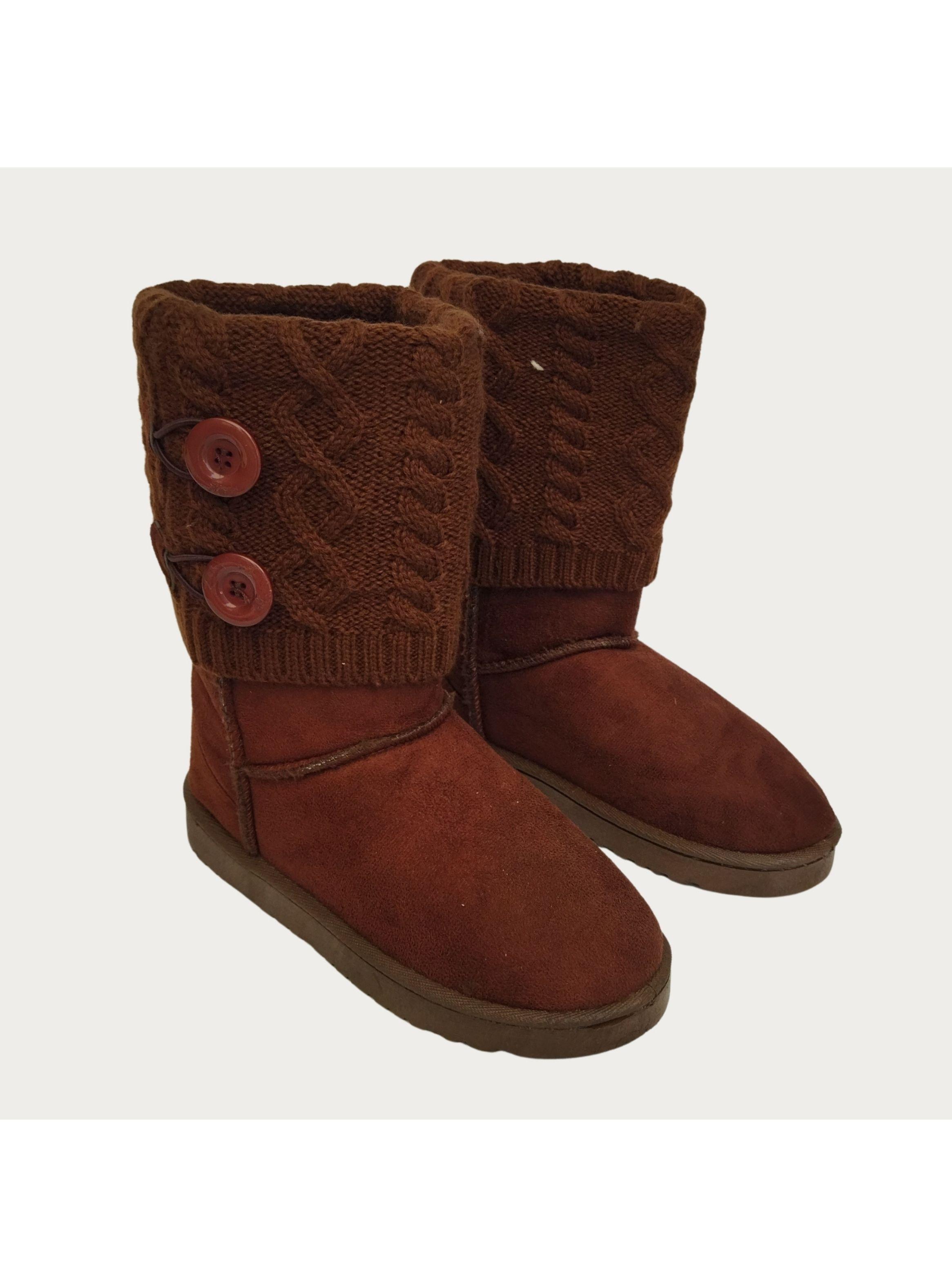 Botas Larga Mujer Forro Interior Chiporro Con Botones 5186-0