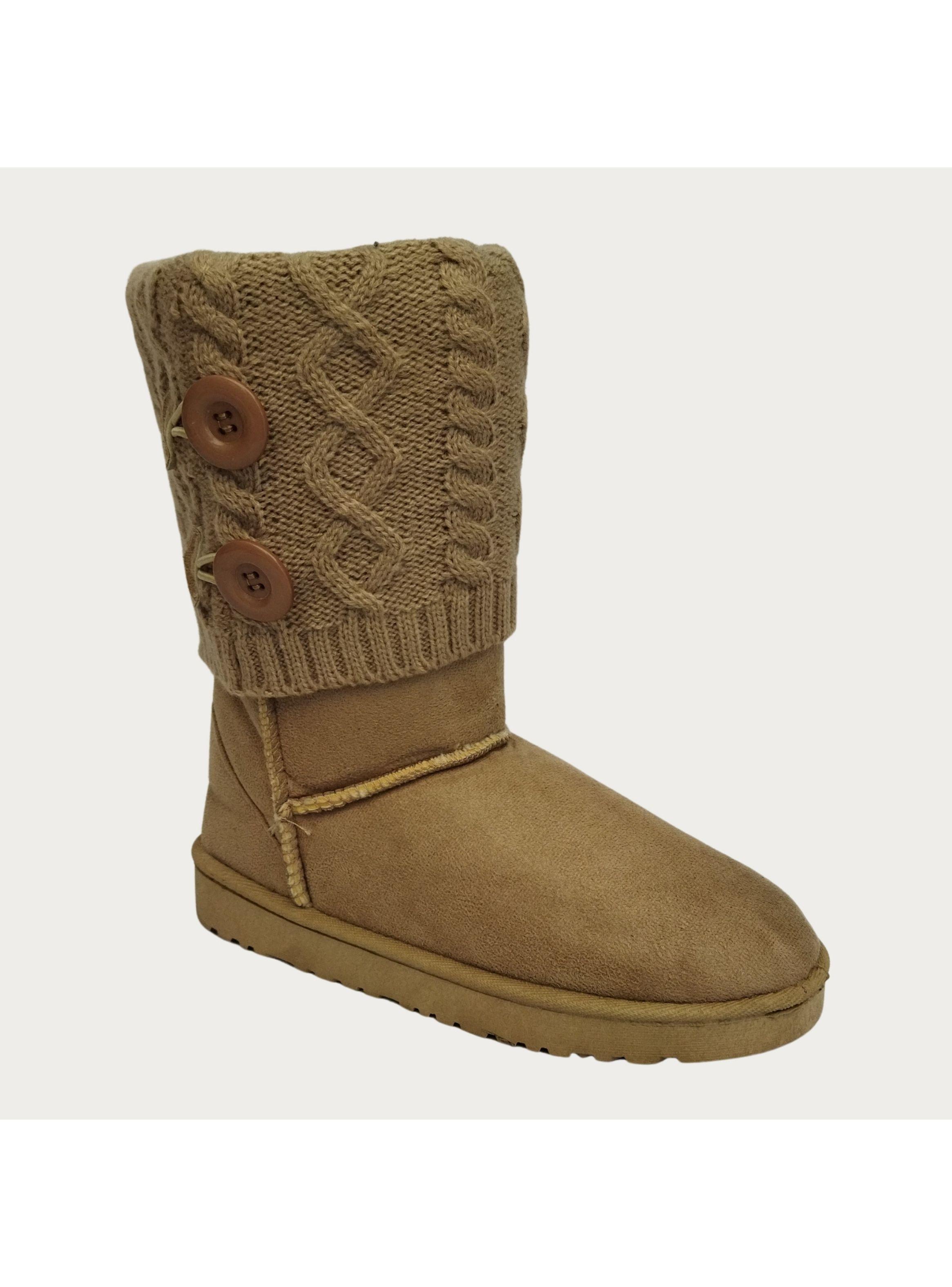 Botas Larga Mujer Forro Interior Chiporro Con Botones 5186-0