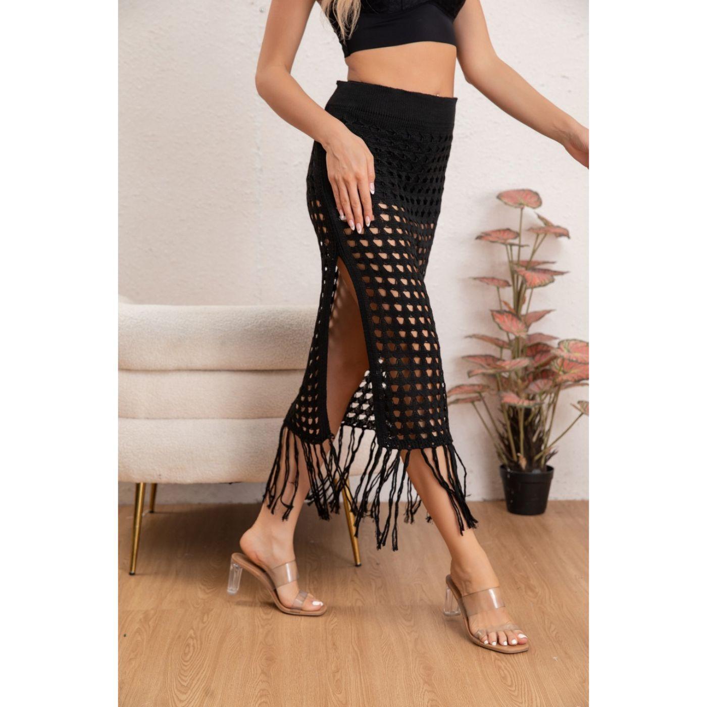 Falda Tejida Mujer Salida de Playa Piscina Colores 8358-1