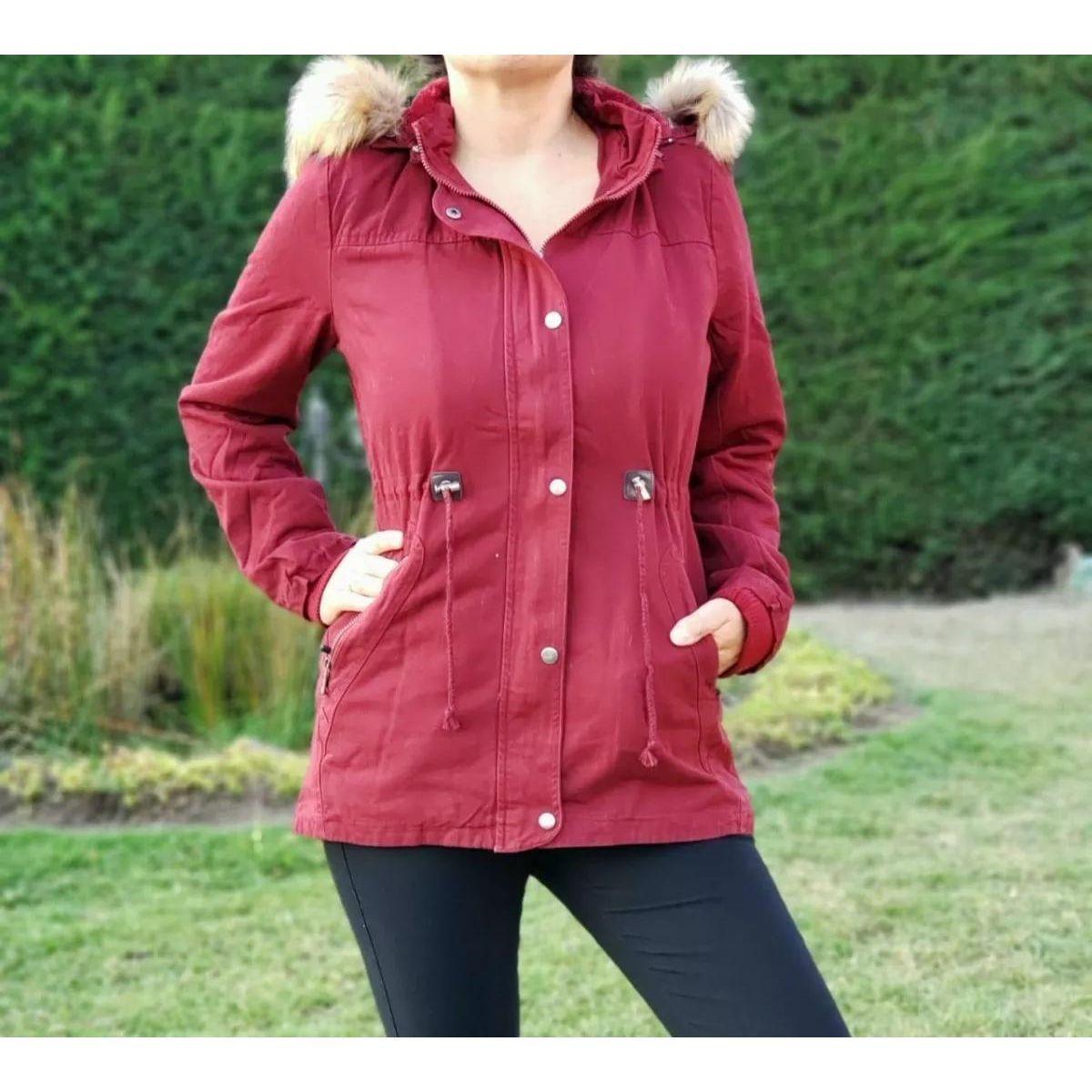 Chaqueta Gabardina Mujer Forro Piel Colores 890-3