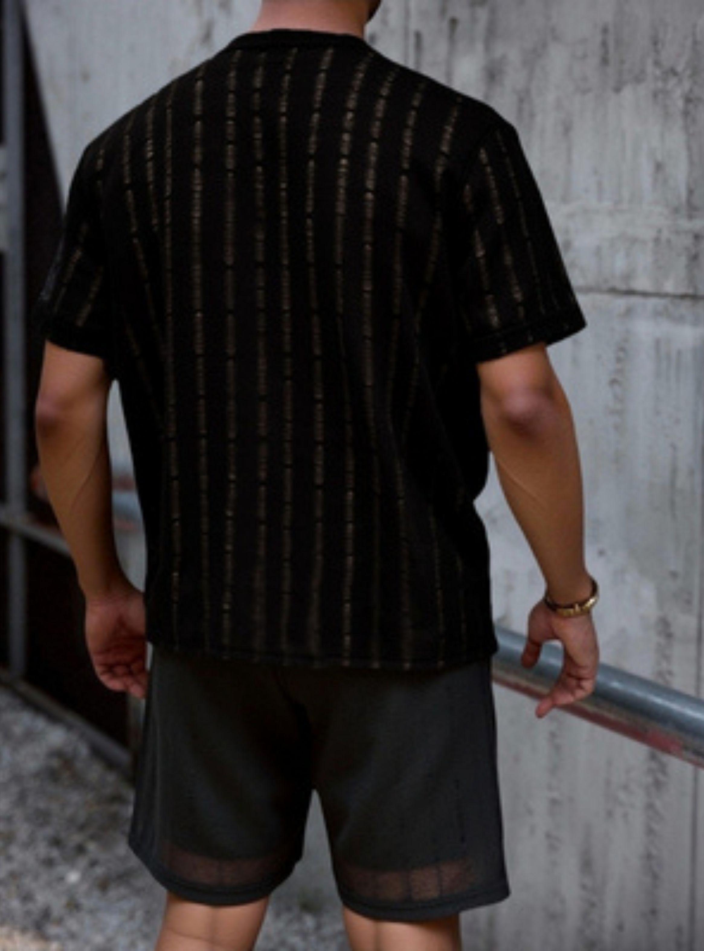 Polera Hombre Manga Corta Tejida Estilo Casual Botones 0262-0