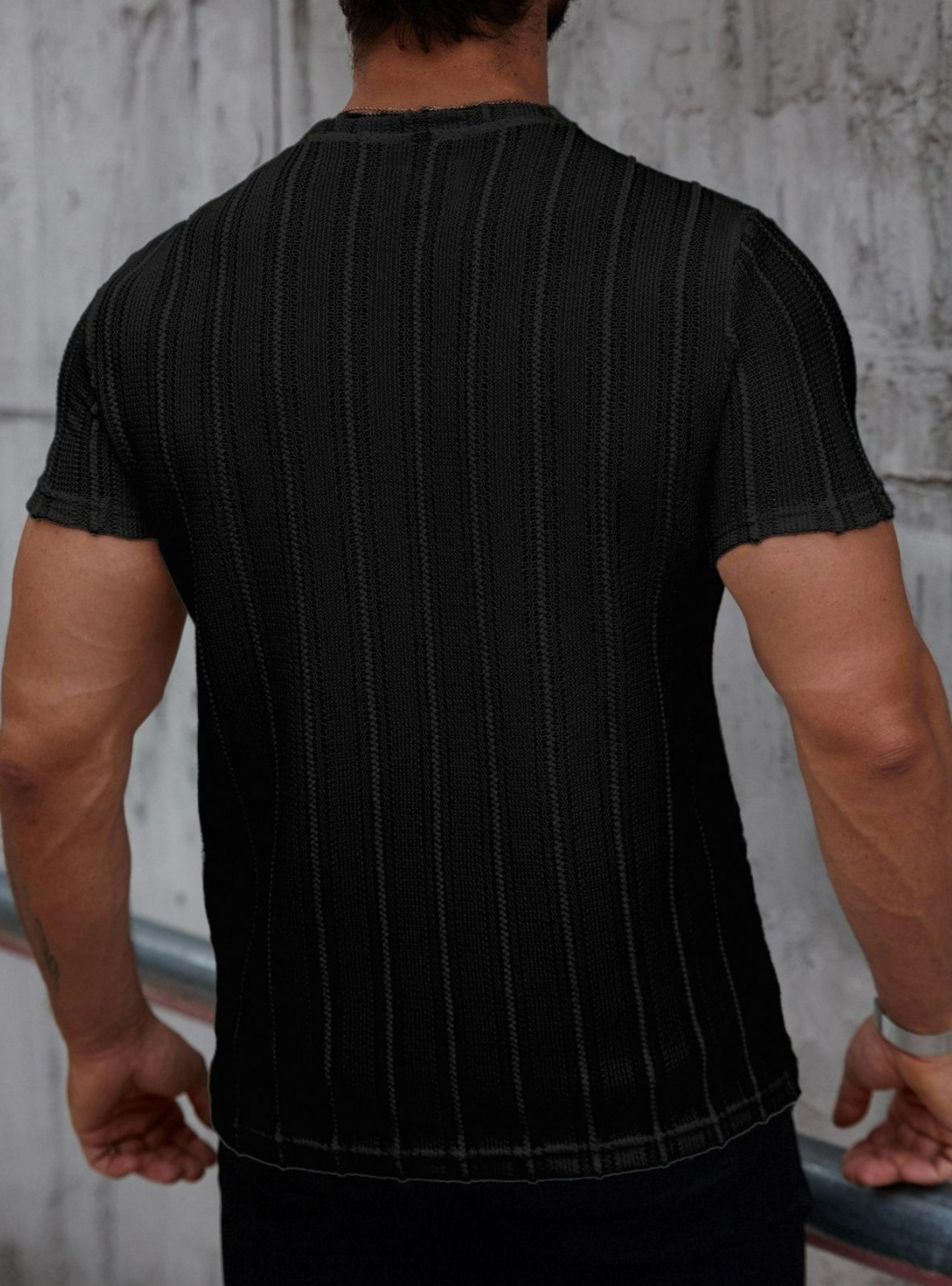 Polera Hombre Manga Corta Tejida Cuello Redondo Casual 0275-2