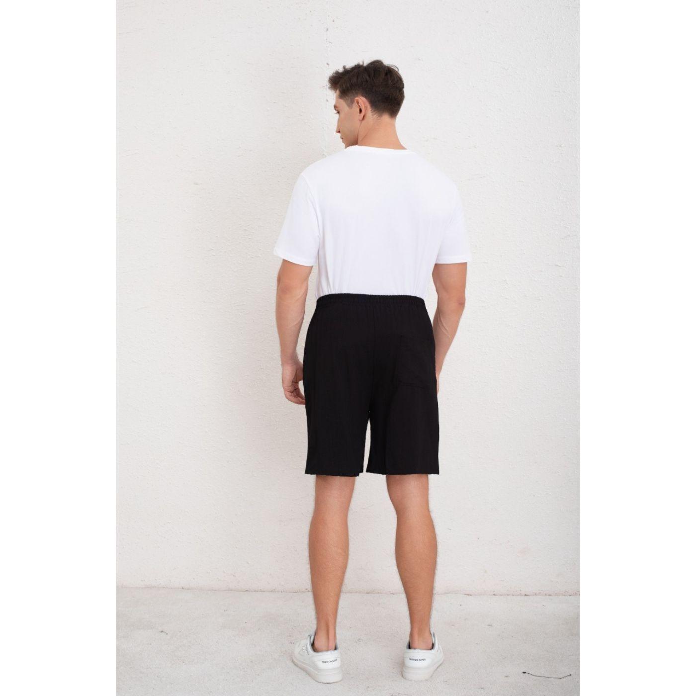 Short Cargo Bermuda Hombre Tipo Lino Temporada Primavera Verano 7145-3