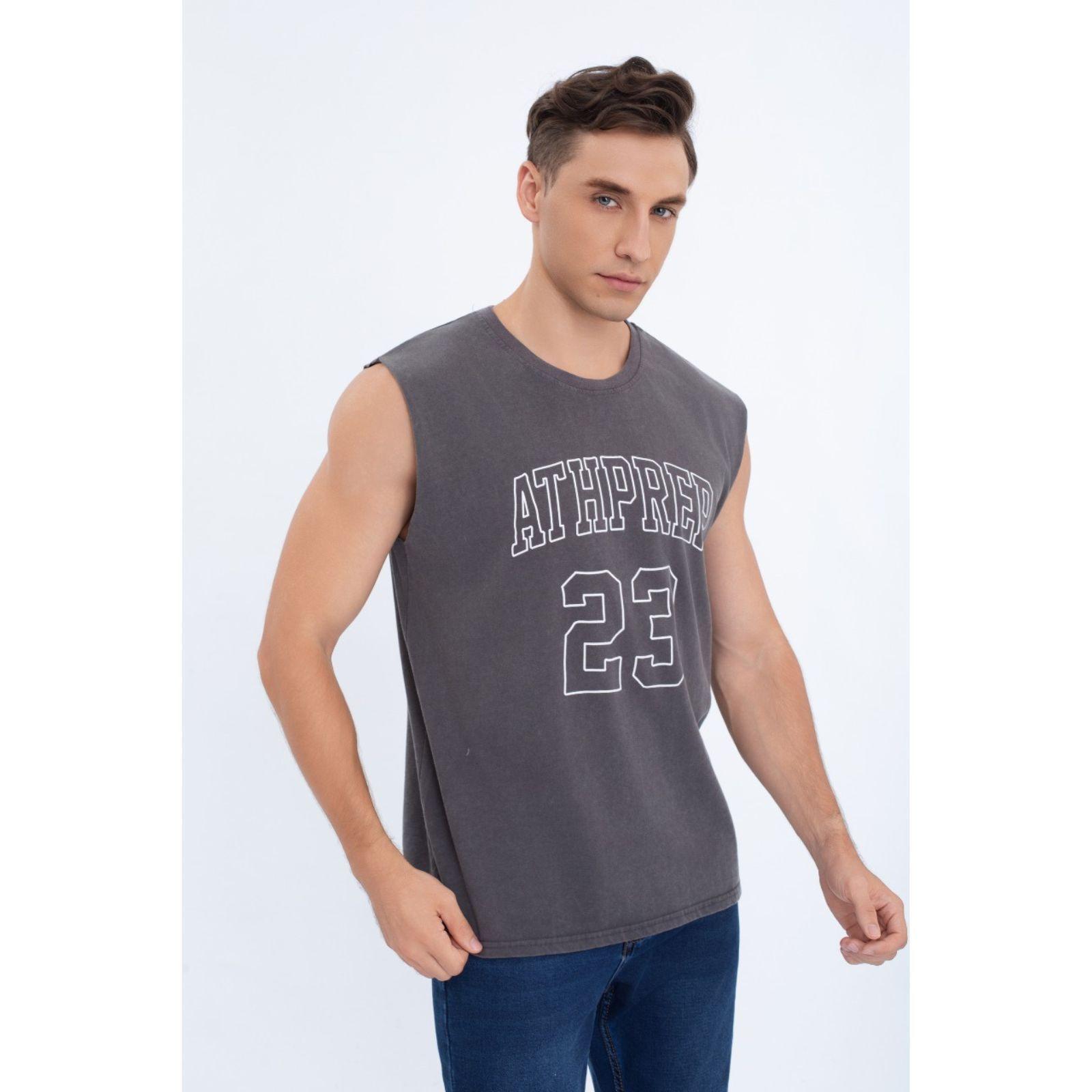 Polera Musculosa Hombre Algodón Sin Mangas Colores Letras 7601-2