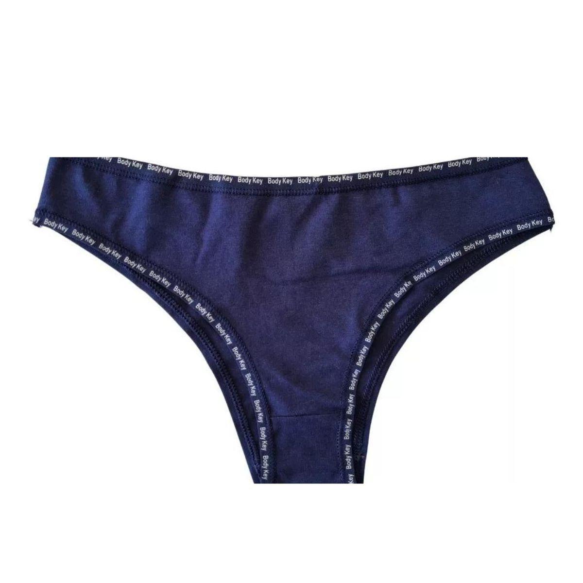 Pack 3 Calzón Algodón Tanga Bikini Mujer Liso #6-4