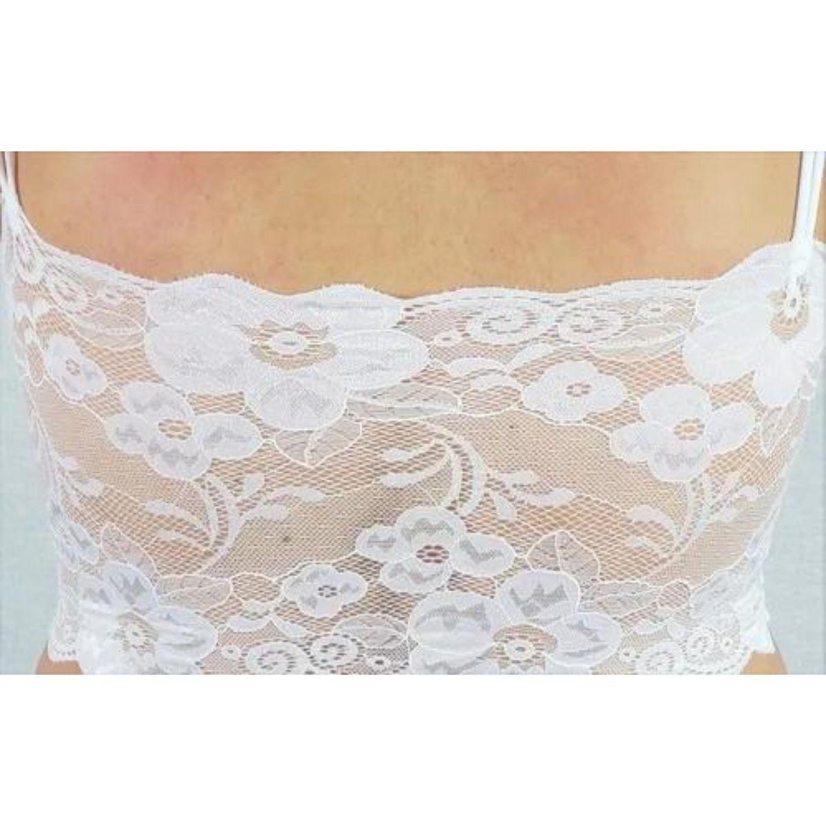 Bralet Top Elasticado Mujer Sostén Peto Sujetador Encaje 605-1