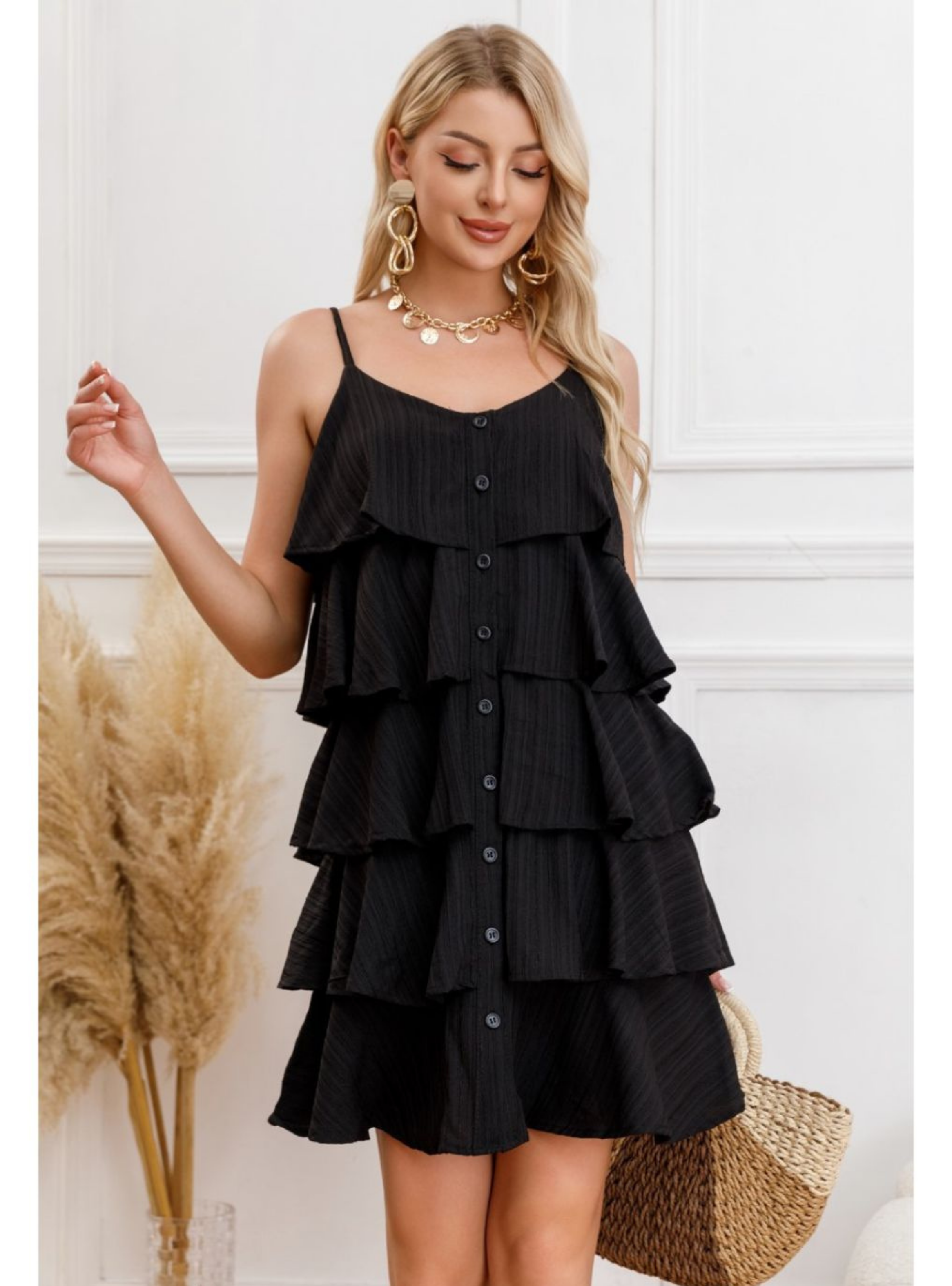 Vestido Mujer Escalonado Corto Casual Eventos Verano Sexy Coqueto 343-1