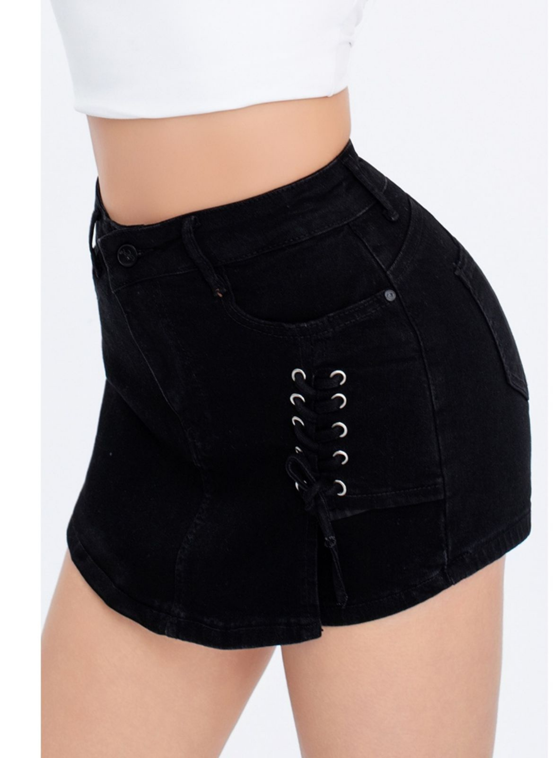 Short Tipo Mini Falda Juvenil Jeans Premium Elasticada 3019-2