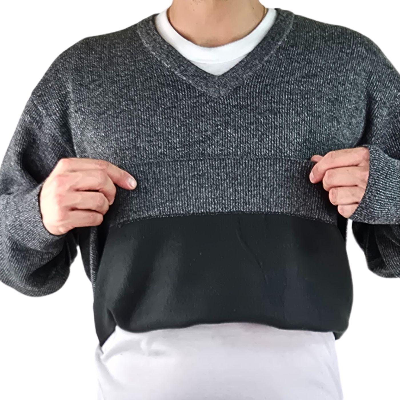 Sweater Hombre Frisado Tejido Cuello V Colores 1368-3