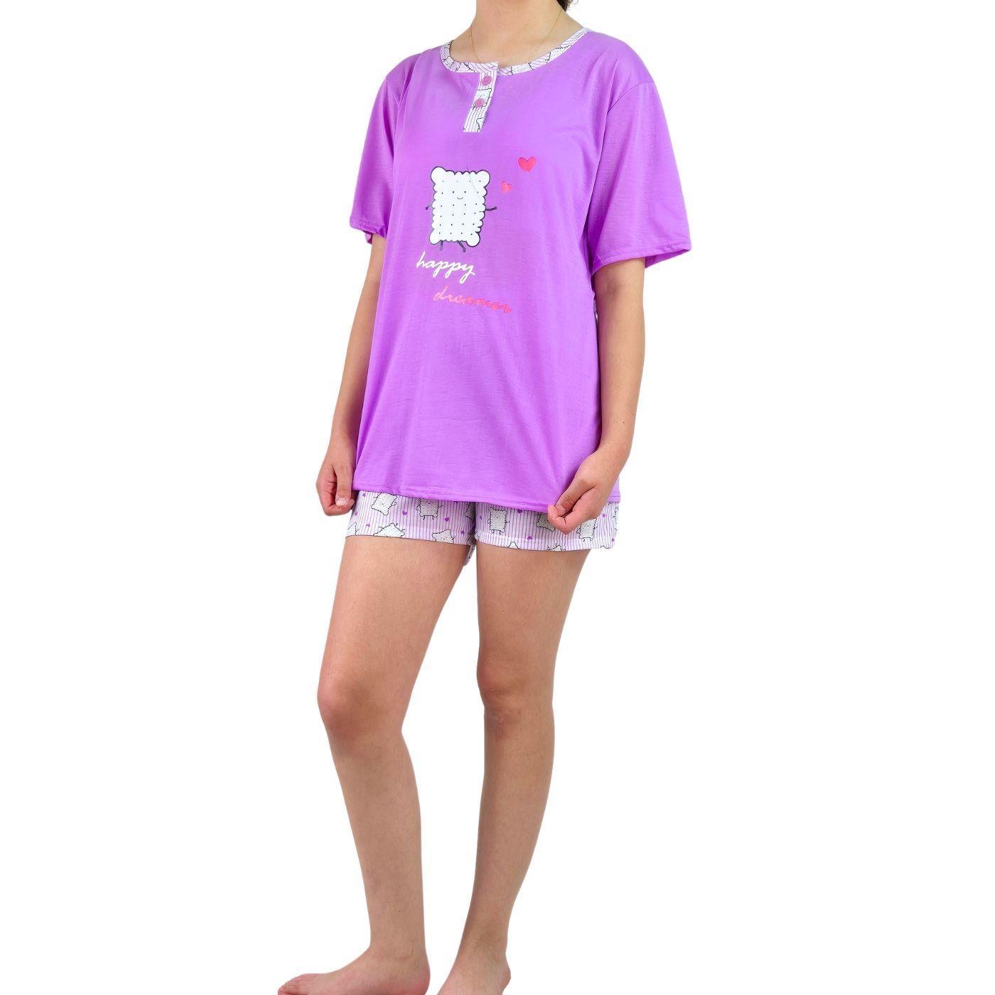 Pijama Mujer Verano Manga Corta y Short 497-0