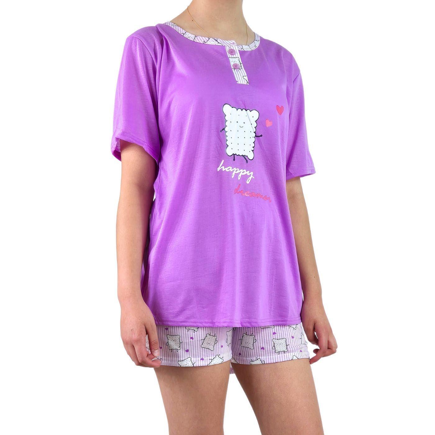 Pijama Mujer Verano Manga Corta y Short 497-1