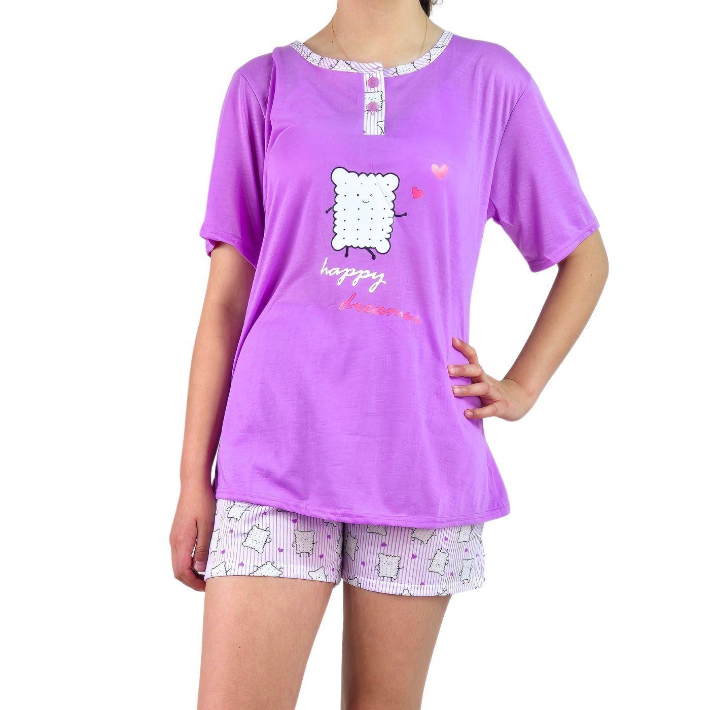 Pijama Mujer Verano Manga Corta y Short 497-2