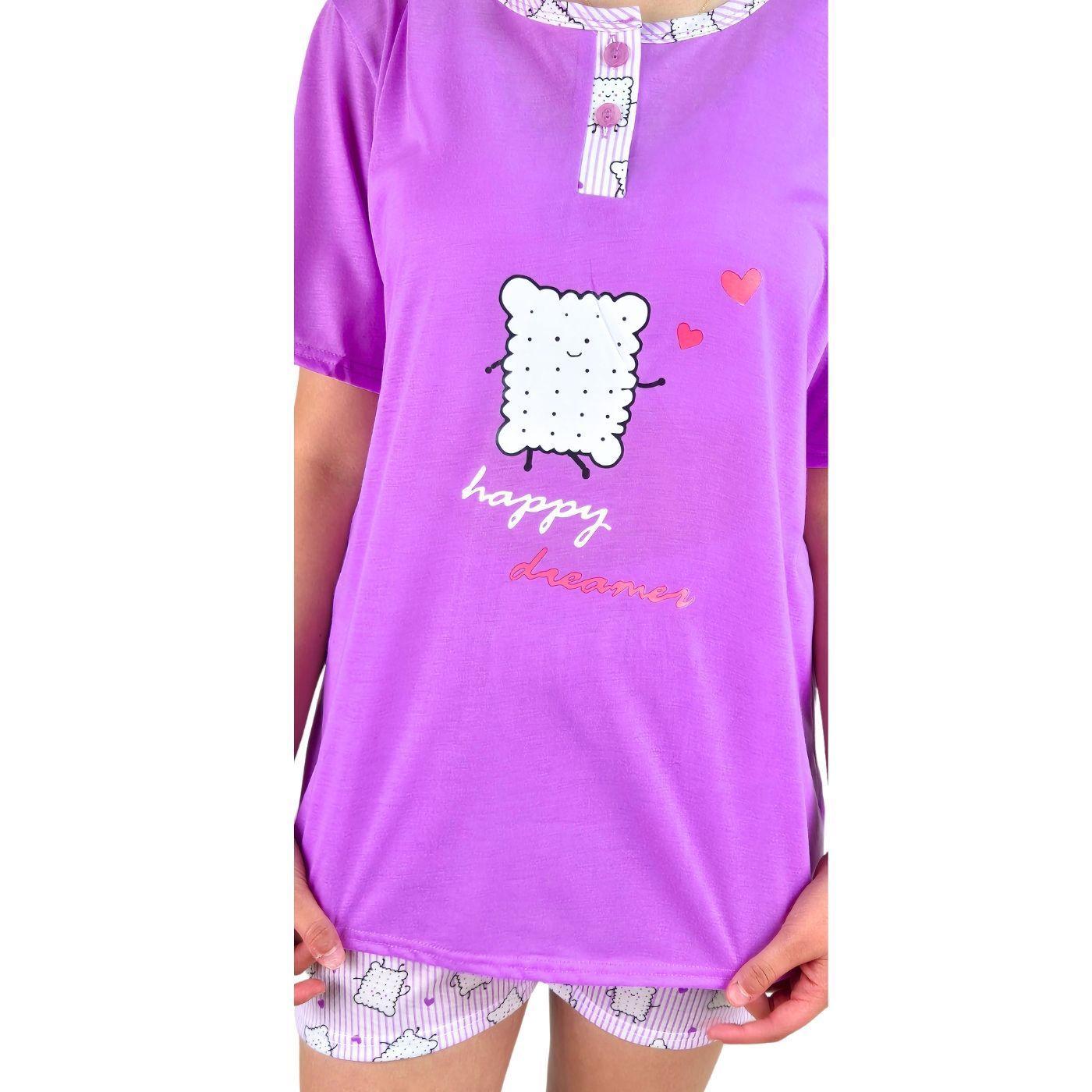 Pijama Mujer Verano Manga Corta y Short 497-3