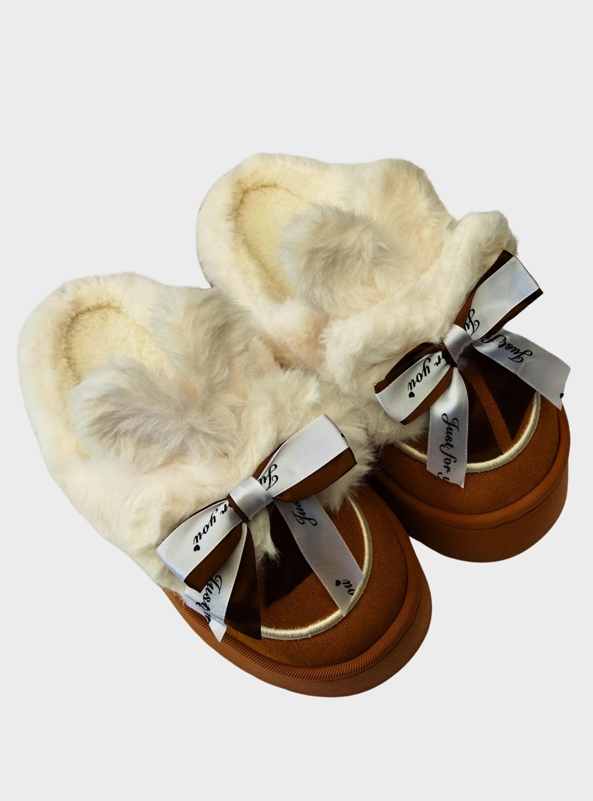Pantuflas Mujer Aplicacion Cinta Orejas de Conejo Calidad Tendencia 4935-2