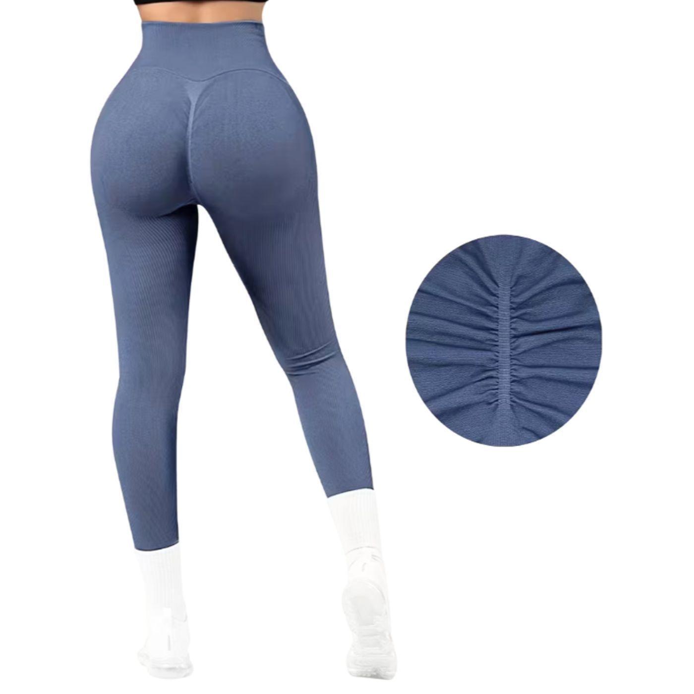 Calza Mujer Deportiva Acanalada Fitness GyM Levanta Cola 9007-1