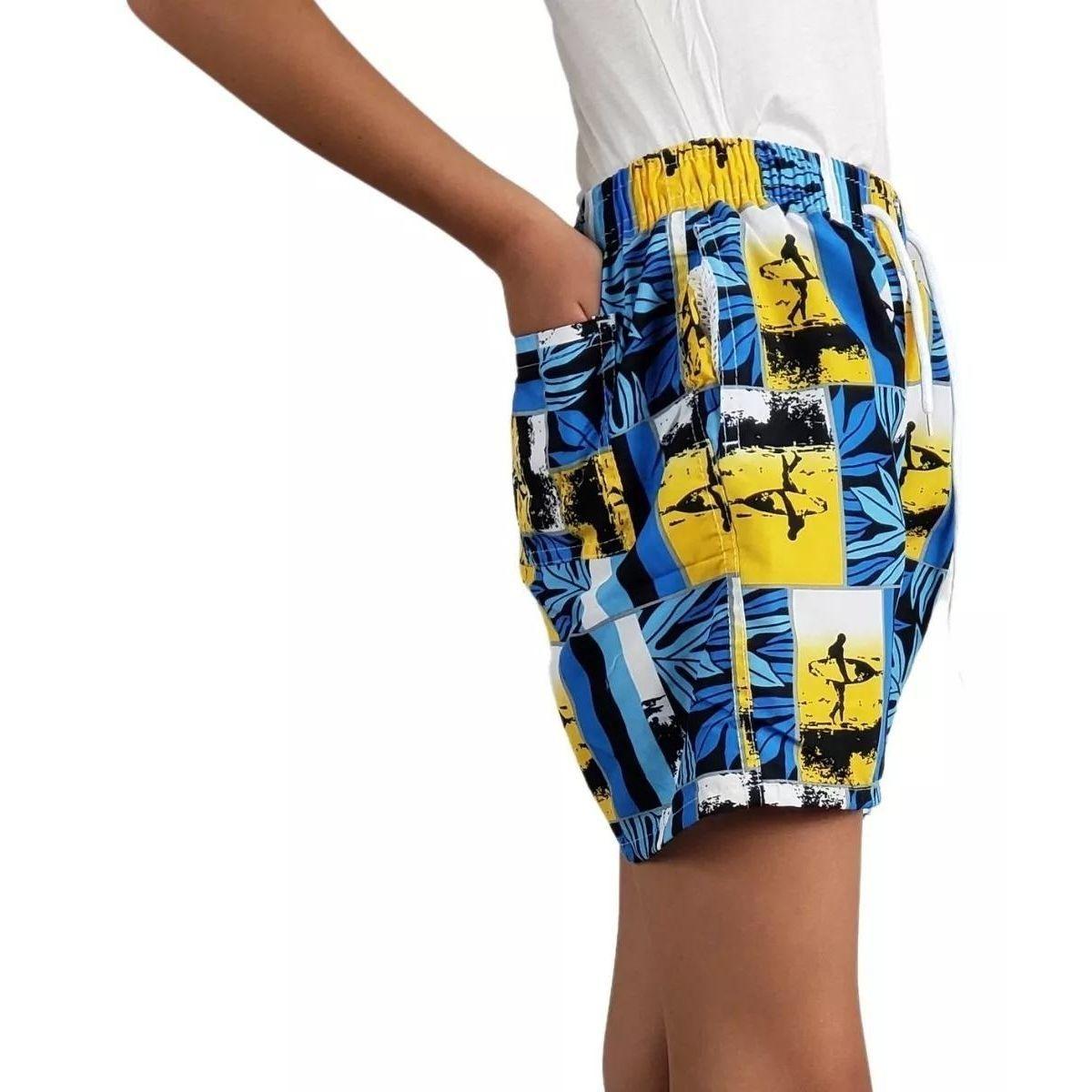 Traje De Baño Niños Jovenes Forro Malla Diseños Colores 208-2