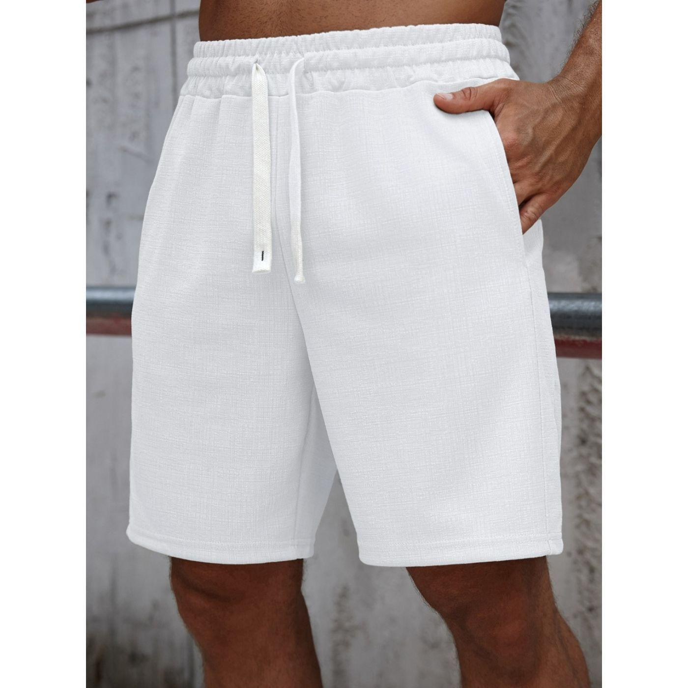 Short Hombre Bermuda Tipo Lino Tendencia Urbana Liso 0266-0
