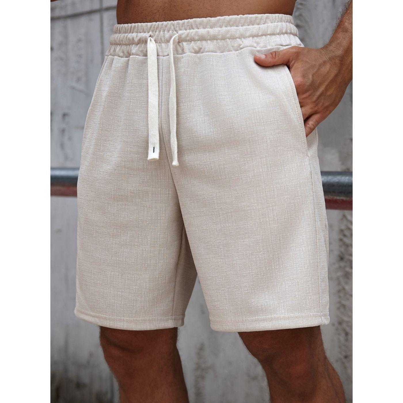 Short Hombre Bermuda Tipo Lino Tendencia Urbana Liso 0266-0