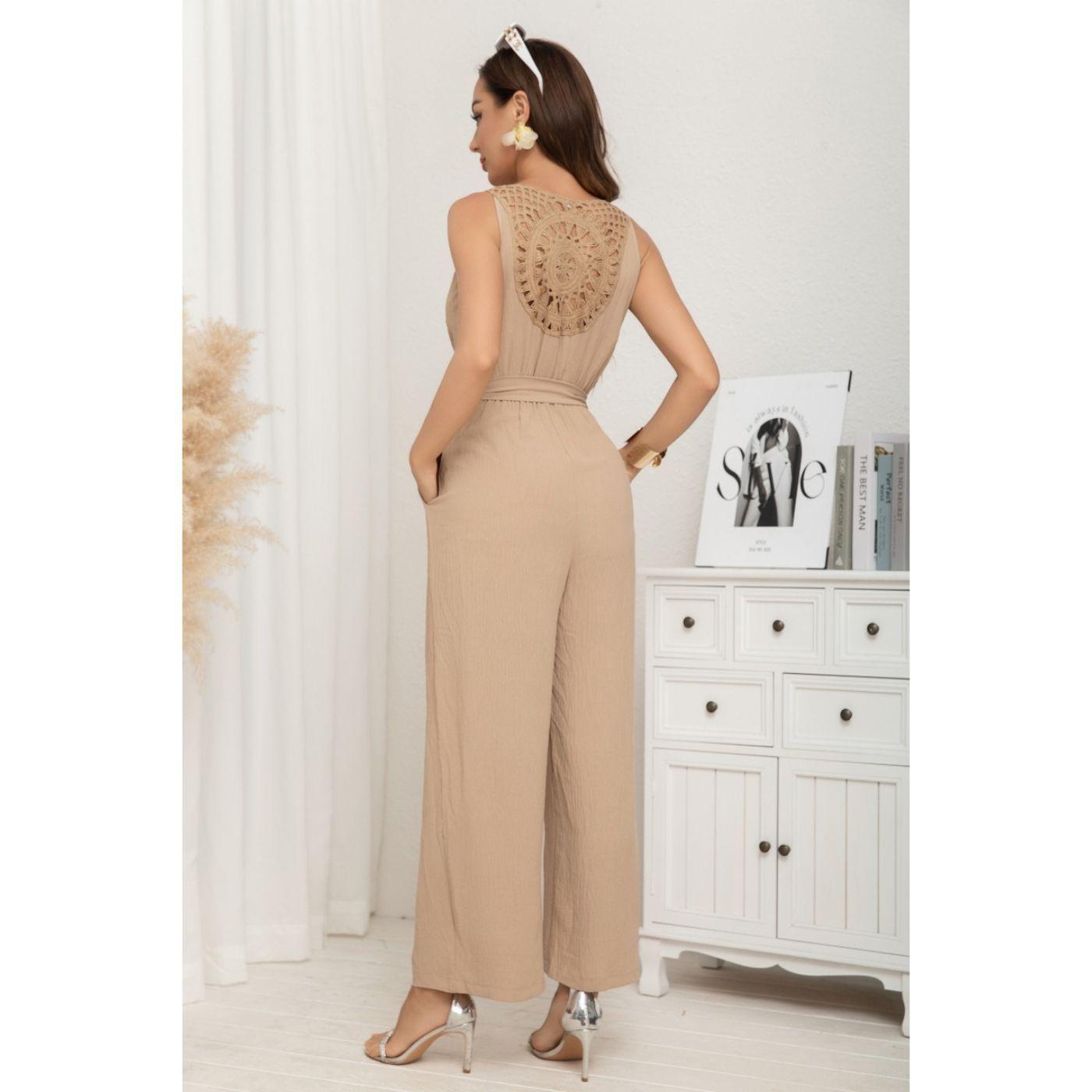 Enterito Semi Formal Casual Calidad Premium Espalda Macramé 3388-2