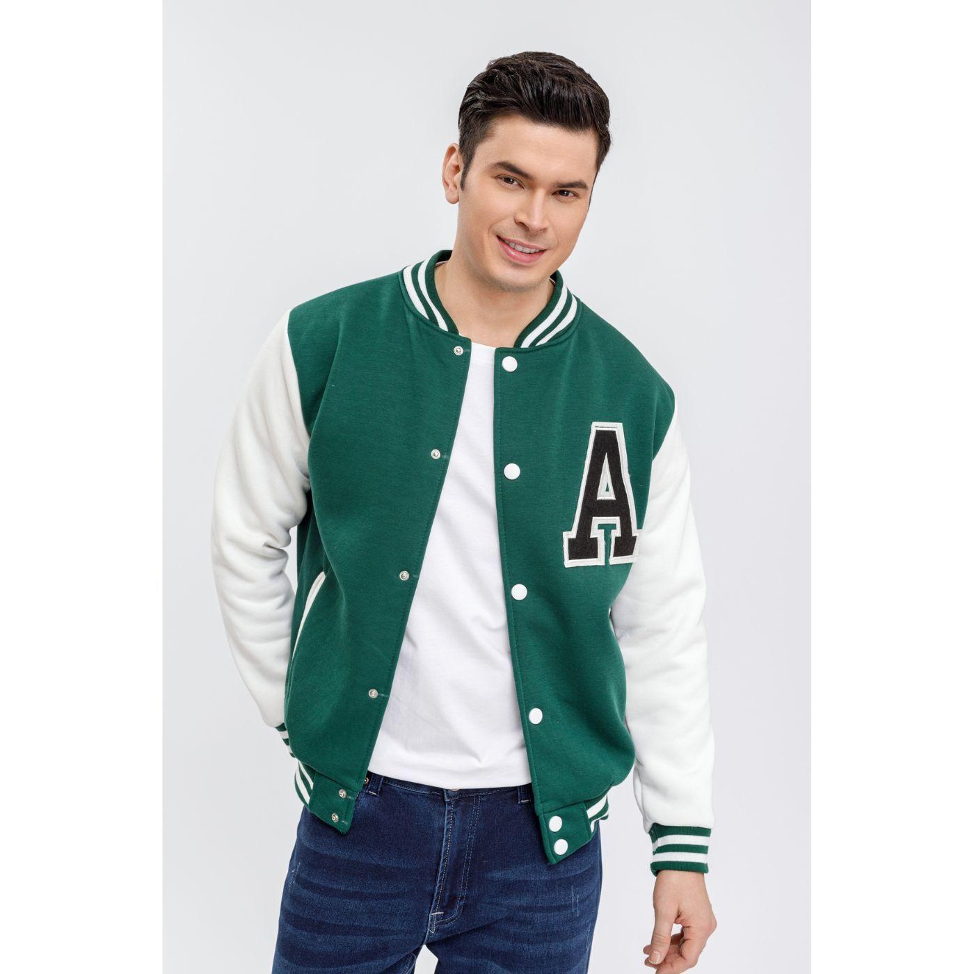 Chaqueta Universitaria Hombre Gruesa Forro Piel Bolsillos 7579-1