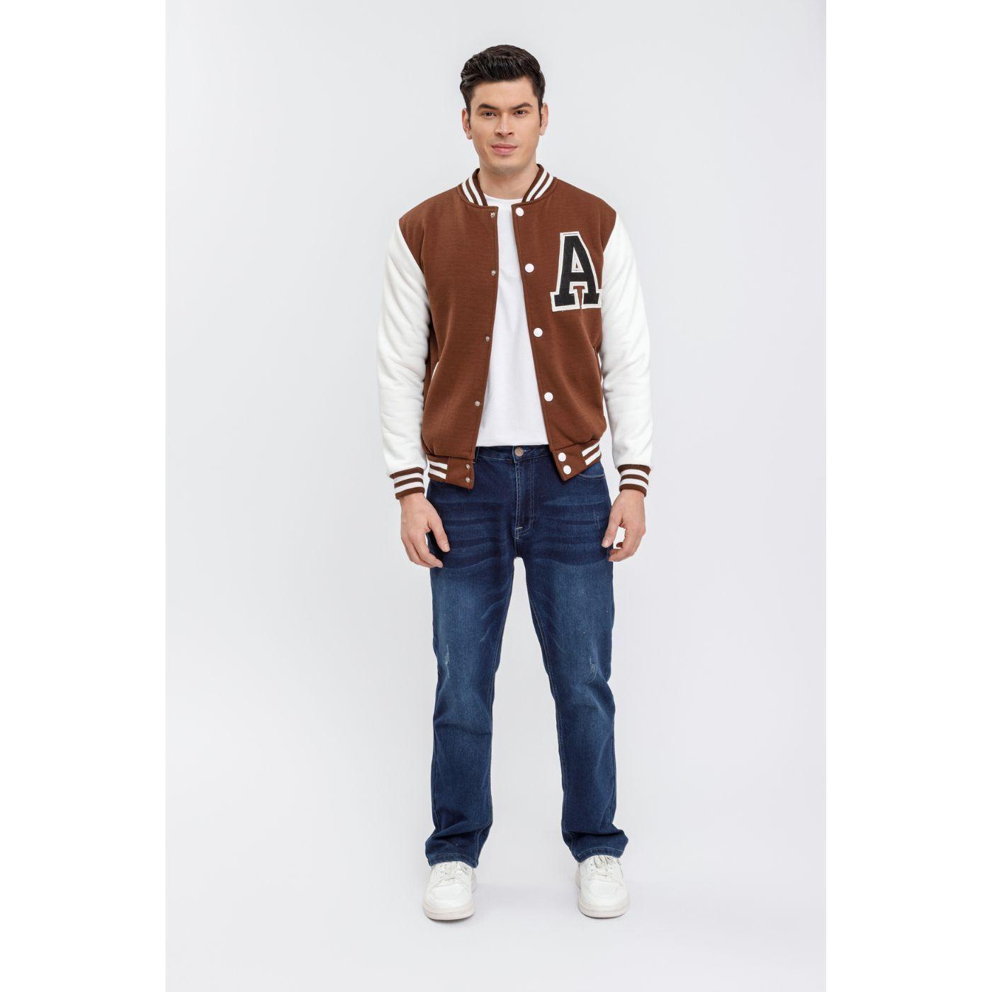 Chaqueta Universitaria Hombre Gruesa Forro Piel Bolsillos 7579-0