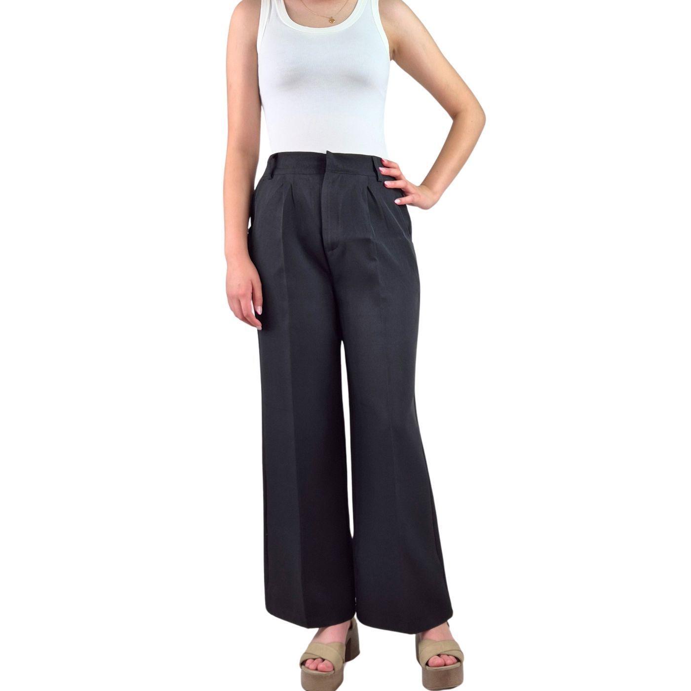Pantalón Sastrero Mujer Vestir Semi Formal Casual Tiro Alto 056-1