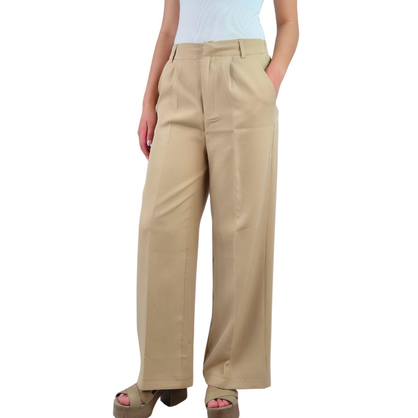Pantalón Sastrero Mujer Vestir Semi Formal Casual Tiro Alto 056-0