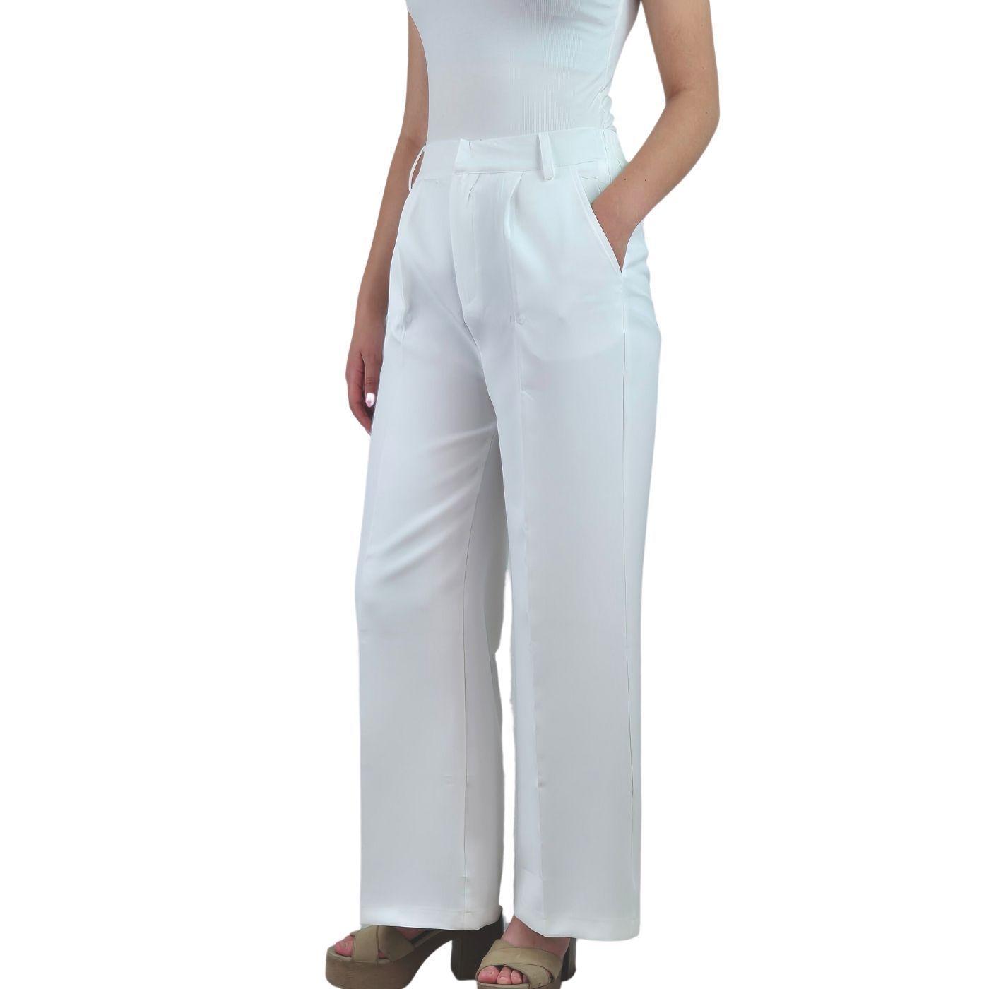Pantalón Sastrero Mujer Vestir Semi Formal Casual Tiro Alto 056-0