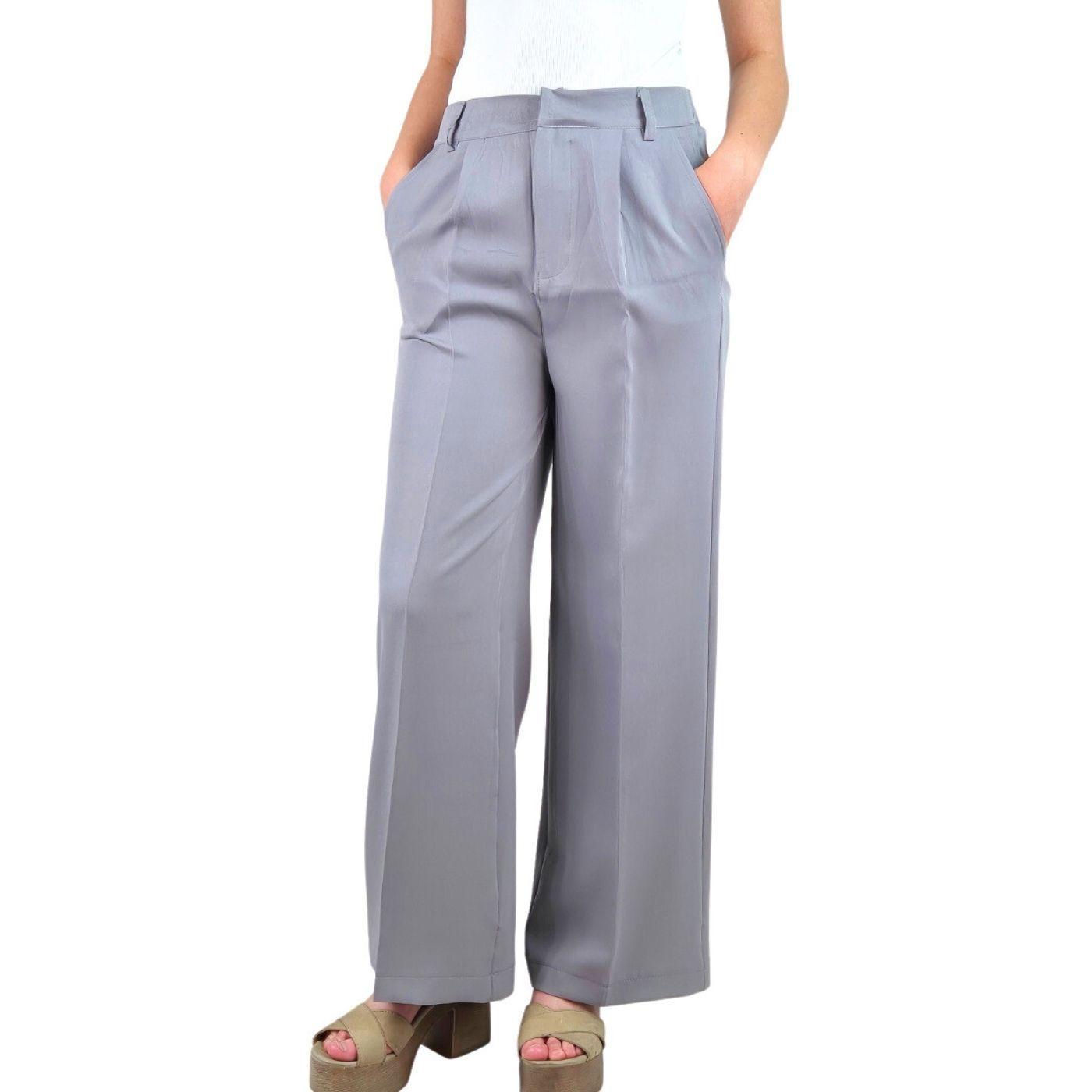 Pantalón Sastrero Mujer Vestir Semi Formal Casual Tiro Alto 056-0