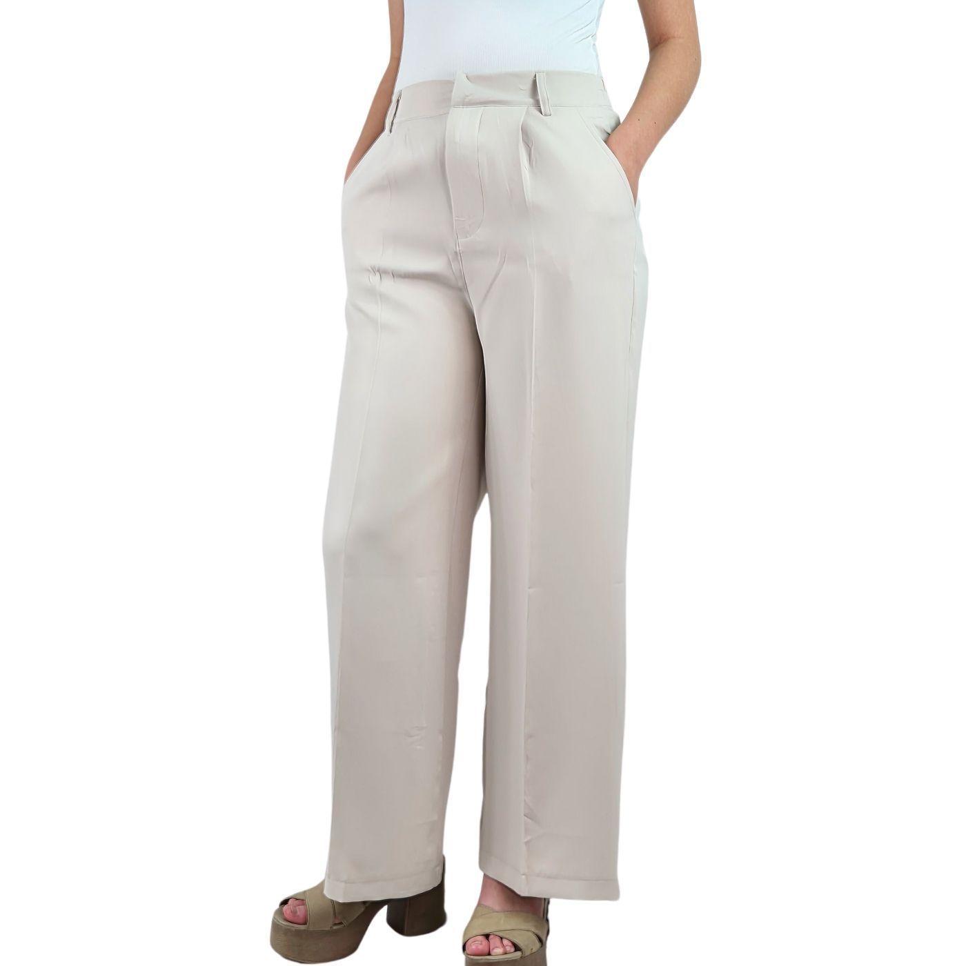 Pantalón Sastrero Mujer Vestir Semi Formal Casual Tiro Alto 056-0