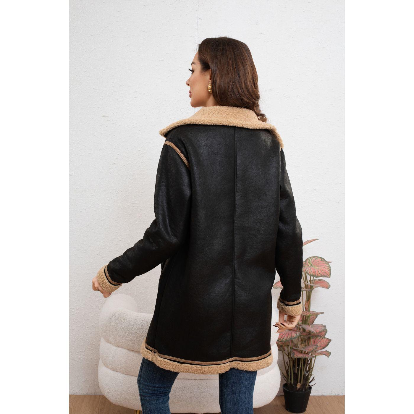 Chaqueta Abrigo Mujer Largo Interior Chiporro Tendencia Moda 7586-3