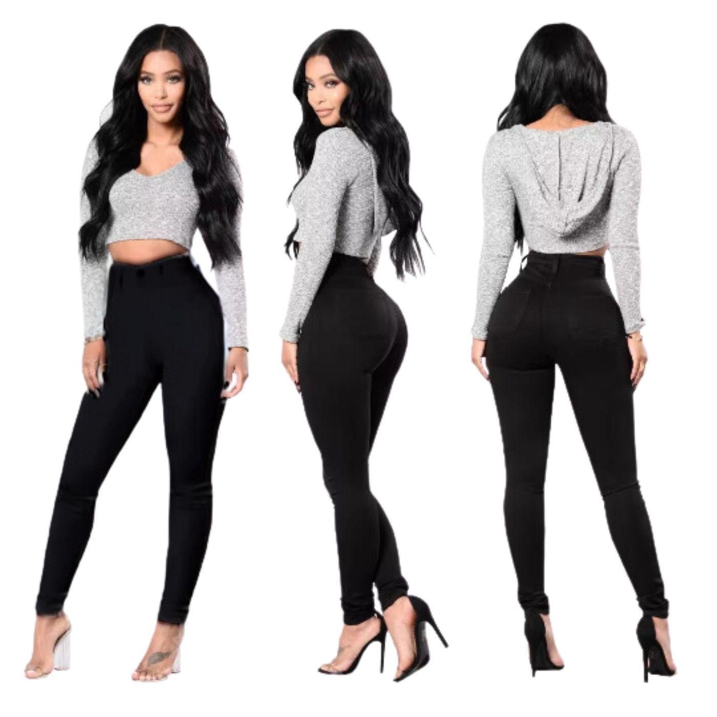 Leggins Tela Jeans Pantalon Elasticado Calza Lindo Calce. 48-3