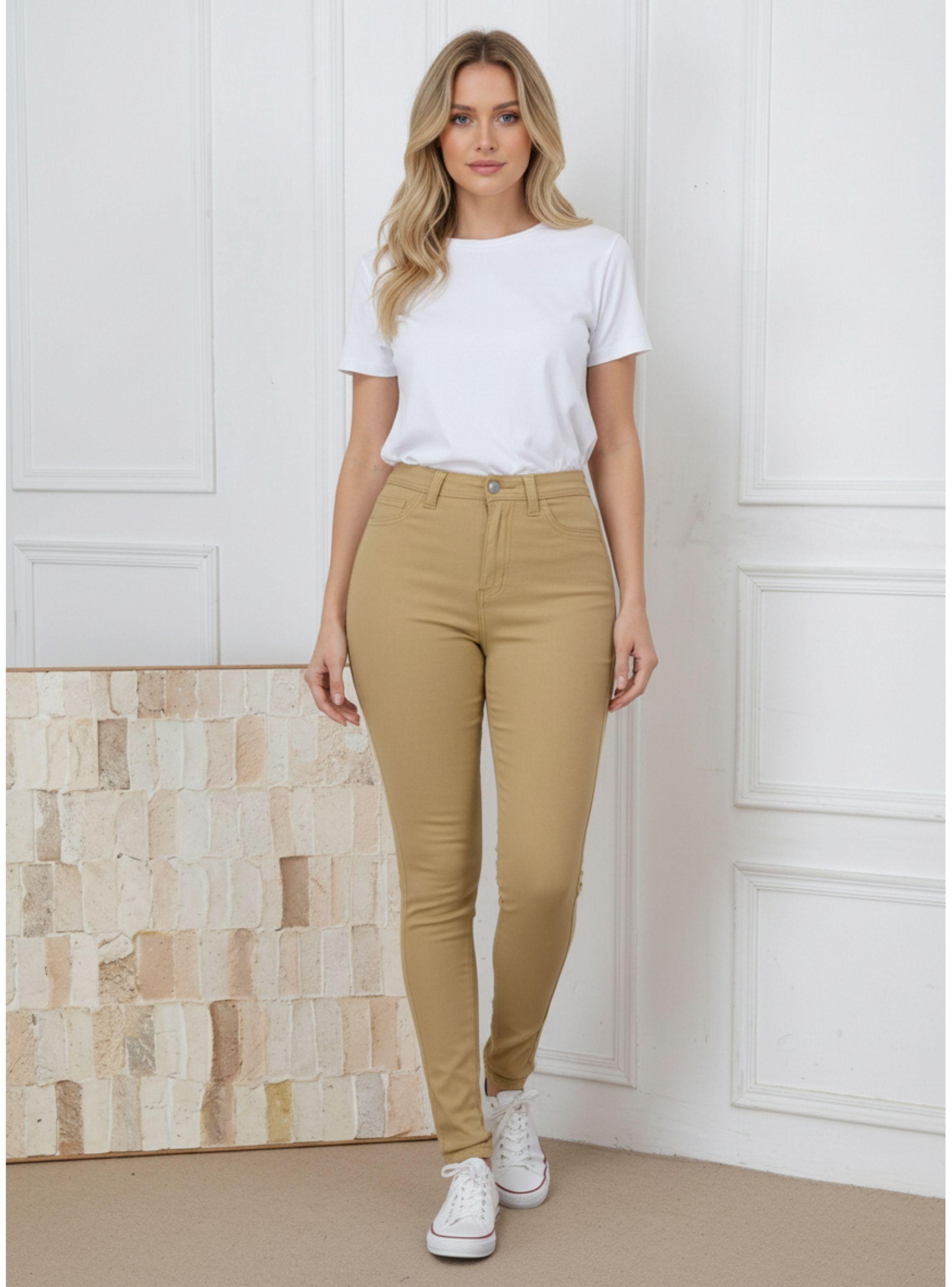 Leggins Tela Jeans Pantalon Elasticado Calza Lindo Calce. 48-0