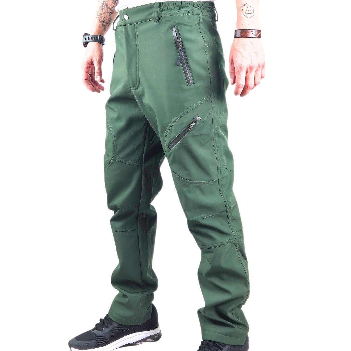 Pantalon Termico Softshell Hombre Invierno Forro Polar H811-1