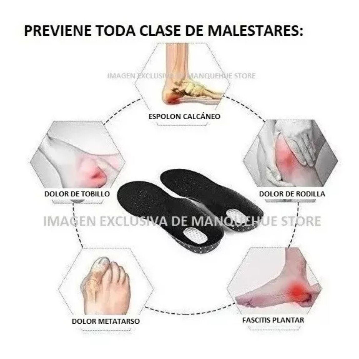 Par Plantillas Ortopédicas Ajustables Espolón Hombre 667-6