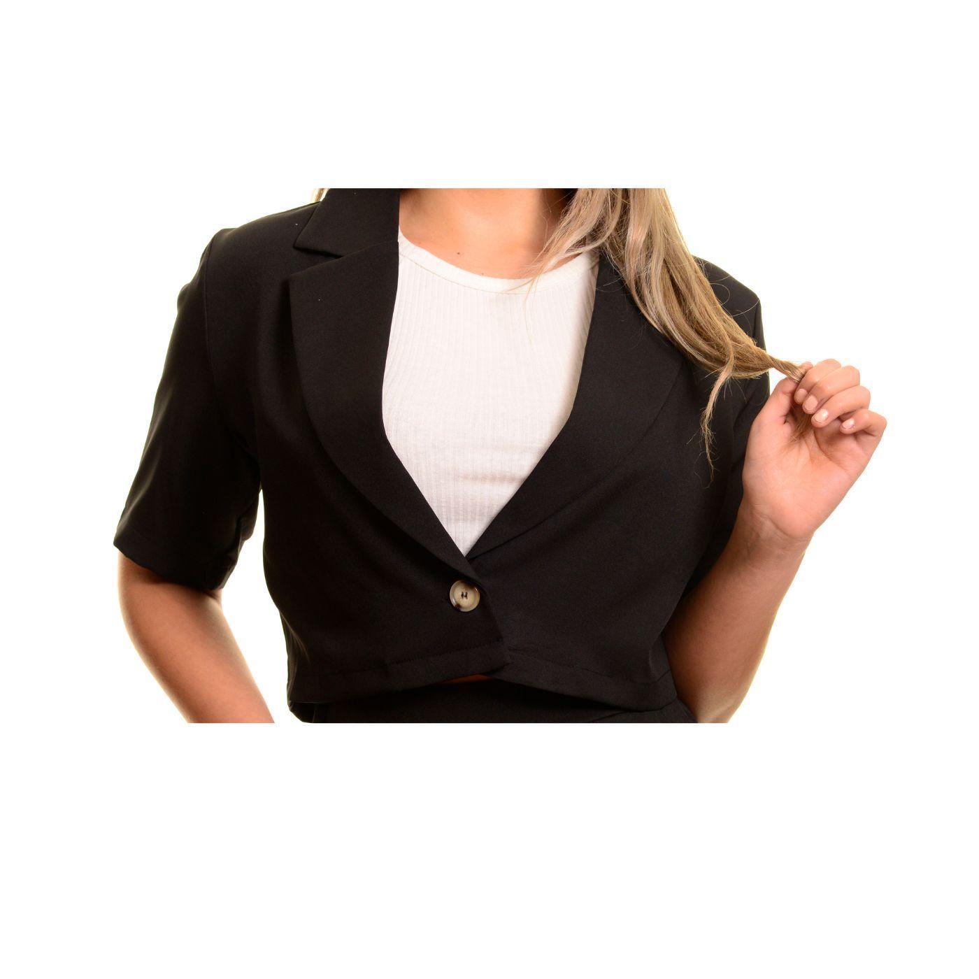 Conjunto Mujer Dos Piezas Short Blazer Corto Semi formal Casual 3101-1