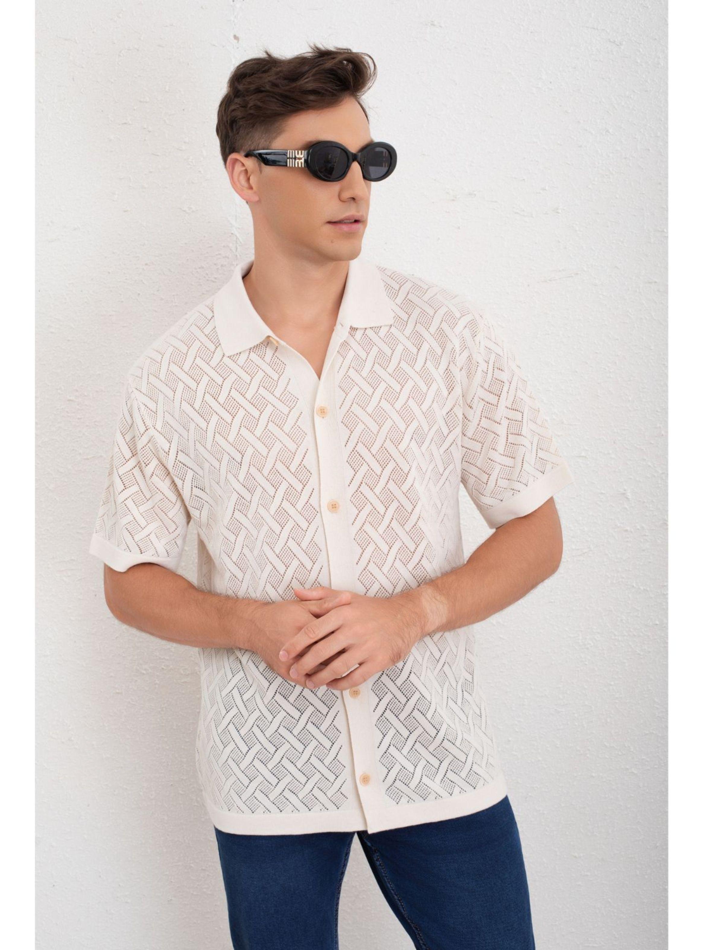 Camisa Hombre Hilo Algodon Verano Calidad Premium Diseño 7221-0