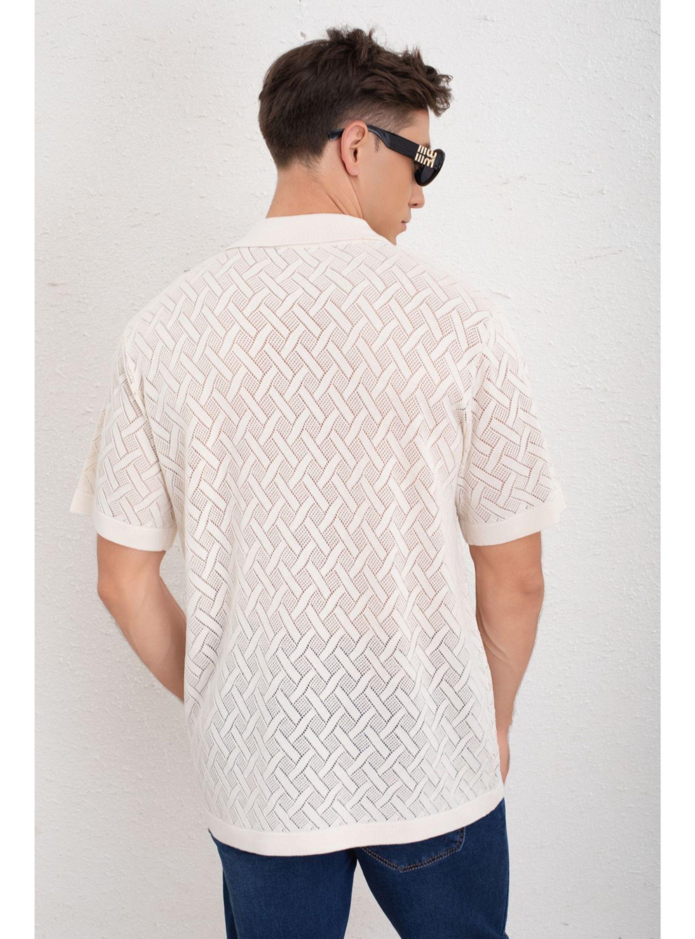 Camisa Hombre Hilo Algodon Verano Calidad Premium Diseño 7221-3