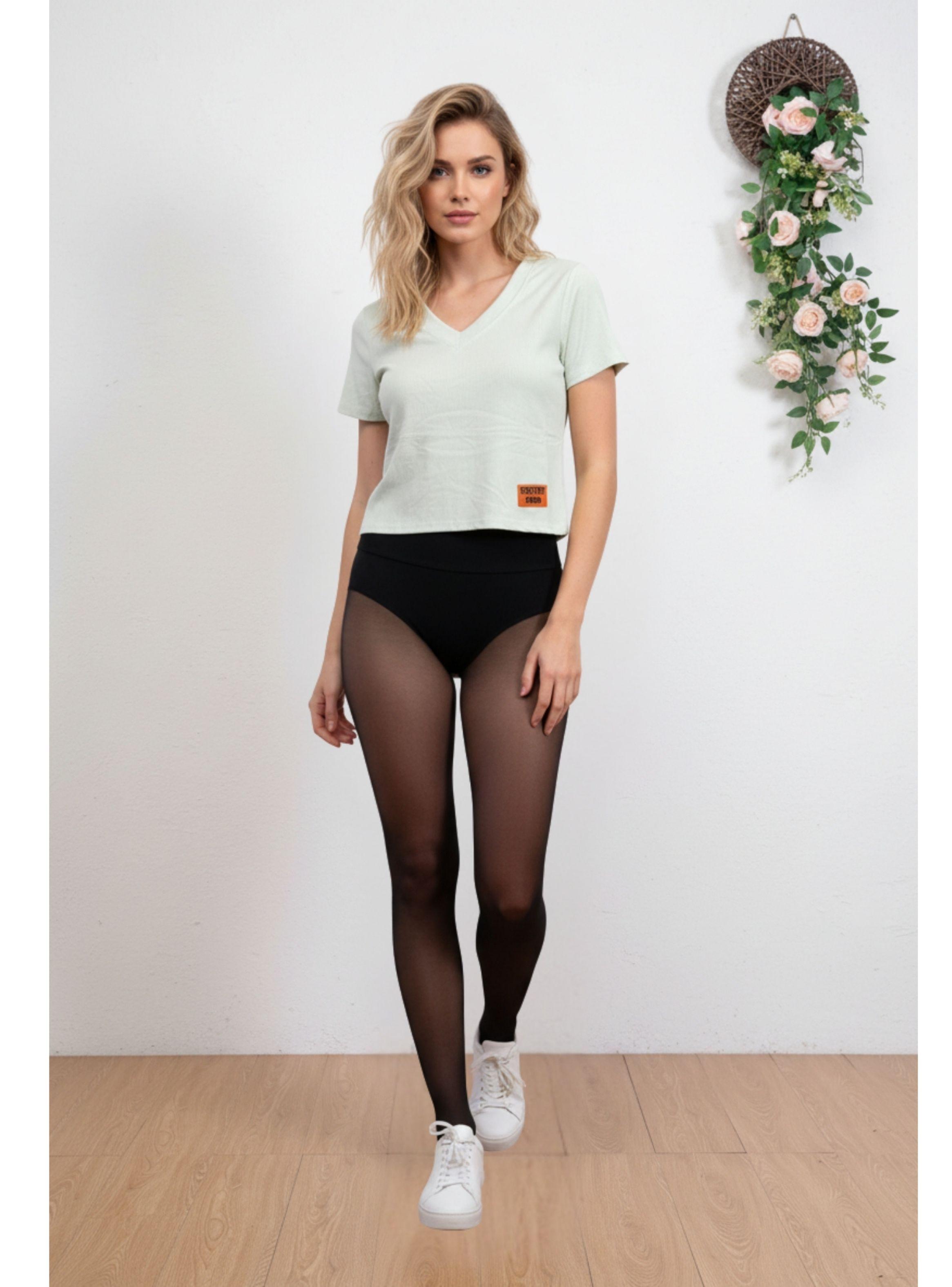 Pack 2 Poleras Mujer Acanalada delgada Manga Corta Elasticada A618-2