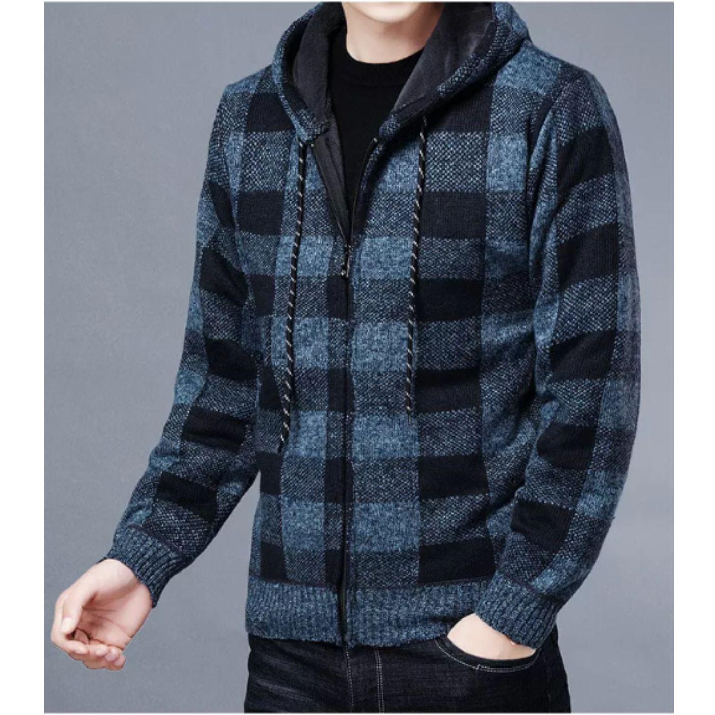 Chaqueta Forro Piel Sweater Invierno Chaleco Cuadrille Cierre 7171-4