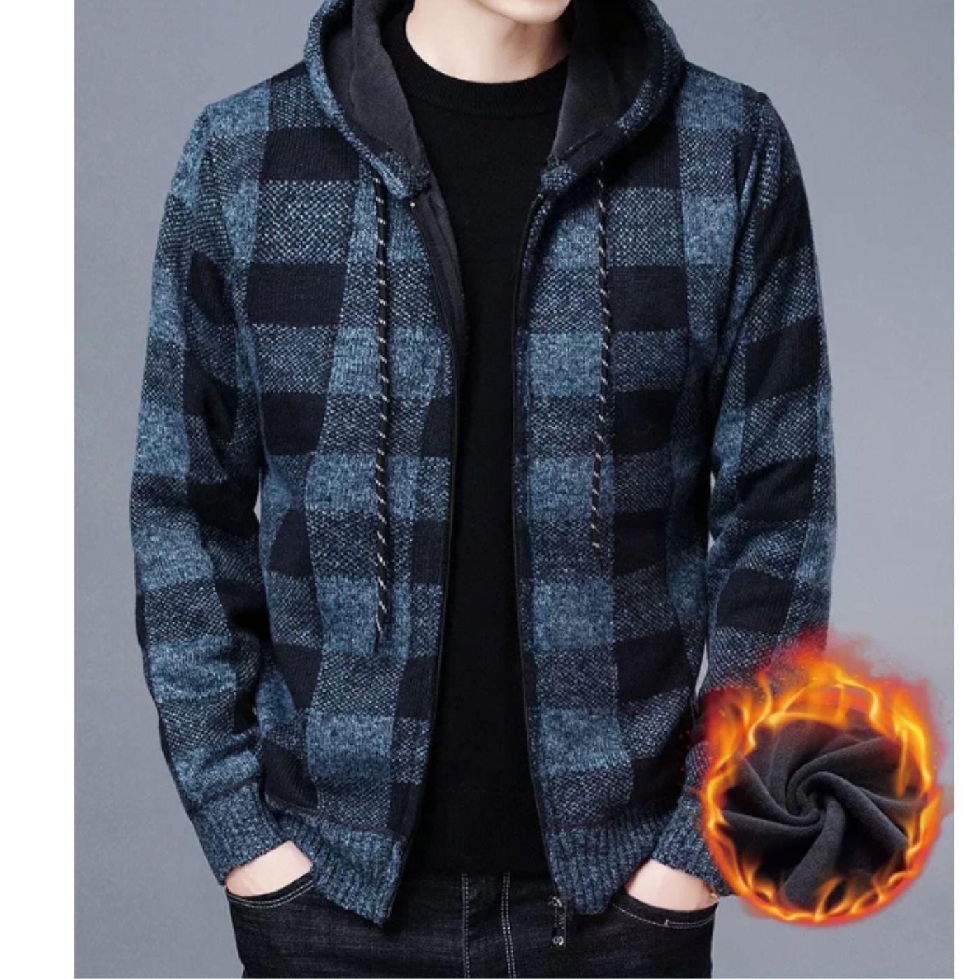 Chaqueta Forro Piel Sweater Invierno Chaleco Cuadrille Cierre 7171-5